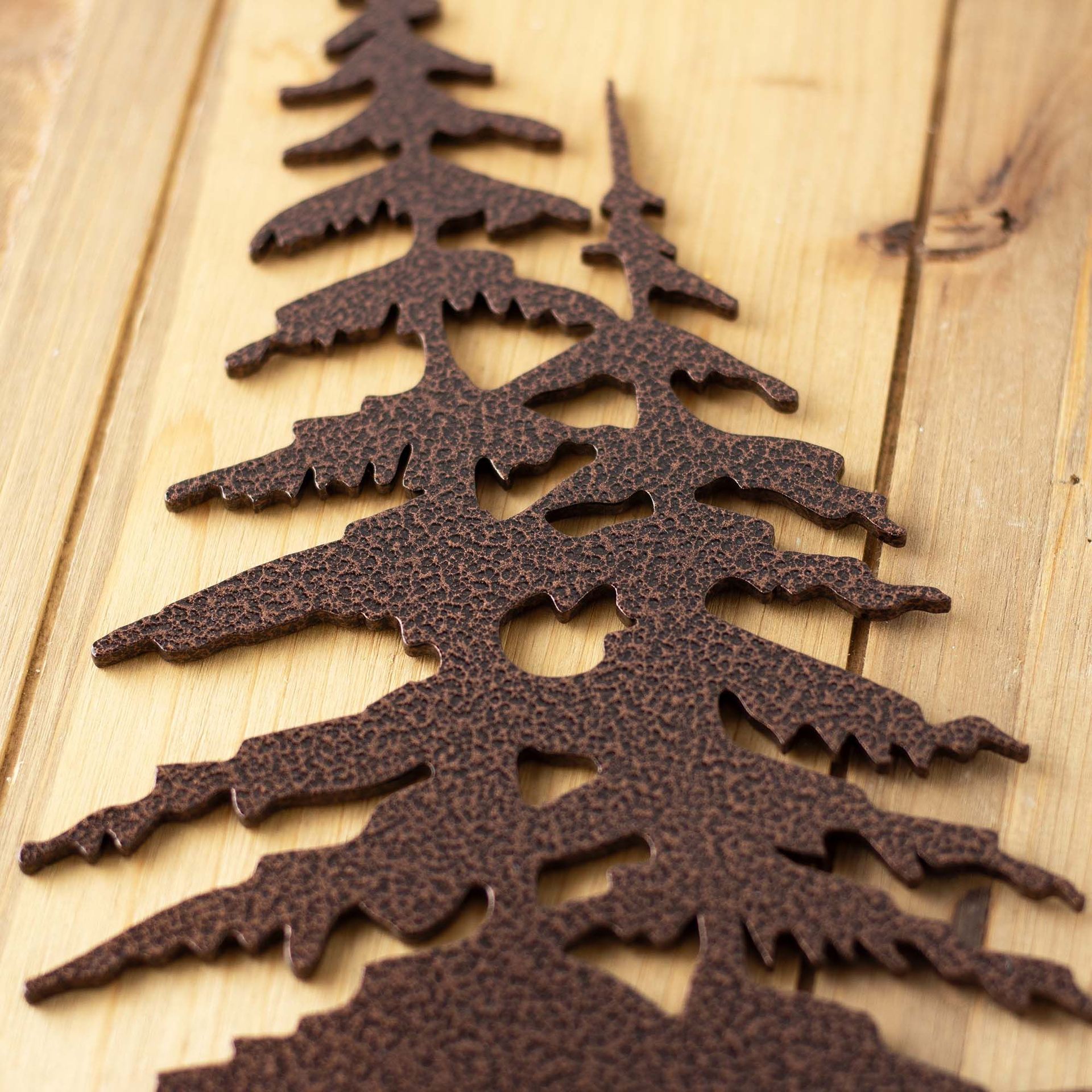 Metal House Number Plaque with Pine Trees 4