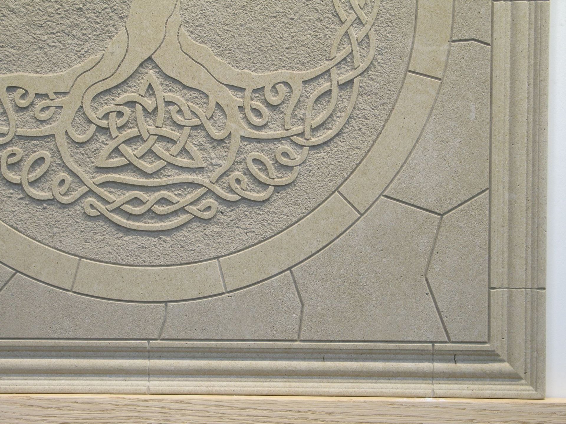 Tree Of Life Limestone Decorative 18" x 18" Decorative Tile 6 