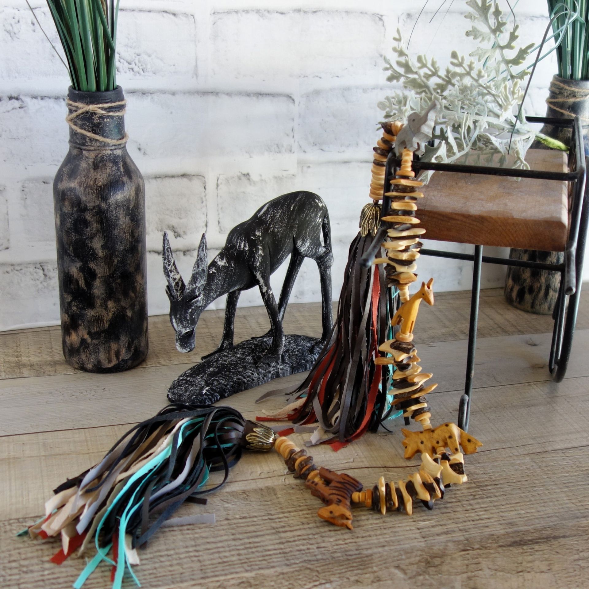 African Animal Decor Safari Decor Antelope Gazelle Eland Impala Figurine Statue 2 