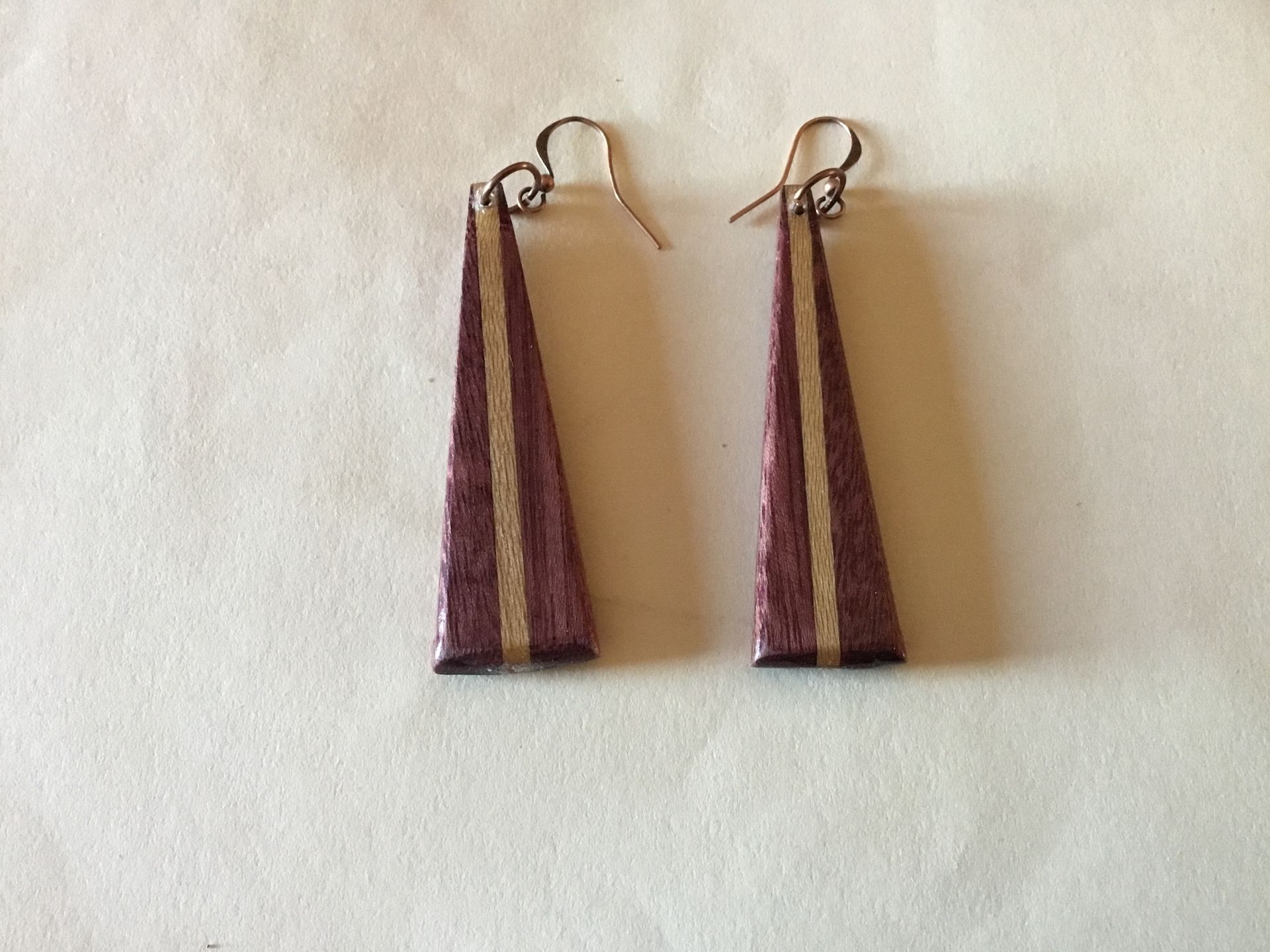 Purple Heart Earrings