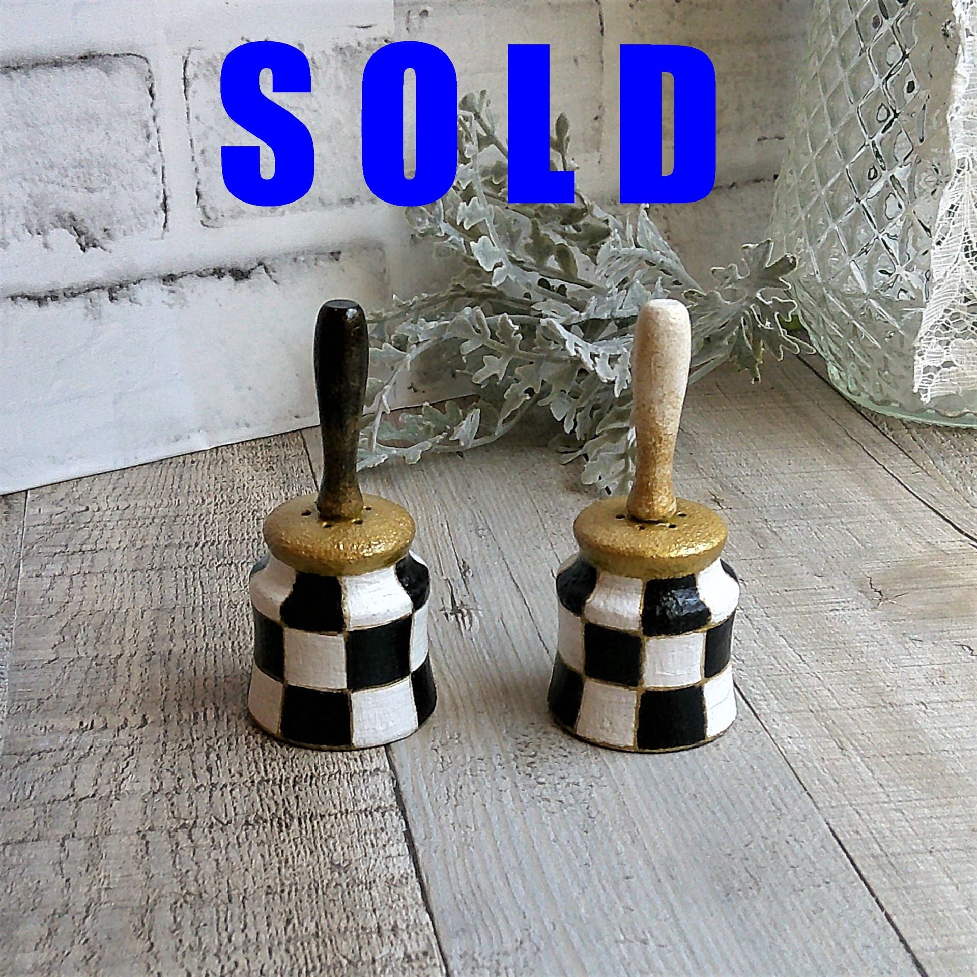 Whimsical Checks Salt And Pepper Shaker Checkered Decor