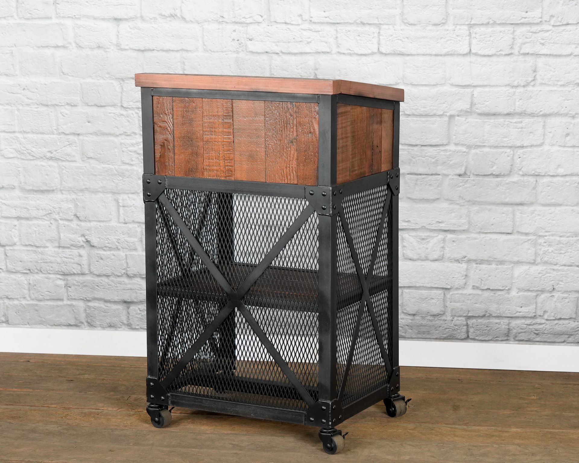 Vintage Industrial Host Stand, Modern Podium, Rustic Lectern, Greeter Station, Concierge Desk, 8 