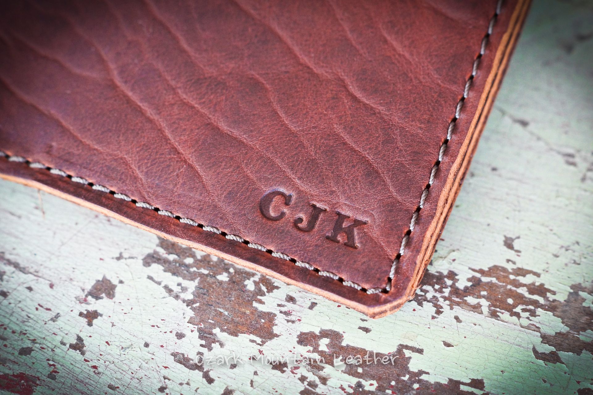 Bison Leather Custom Book Or Bible Cover With Initials Or Name In Right Lower Corner 4 