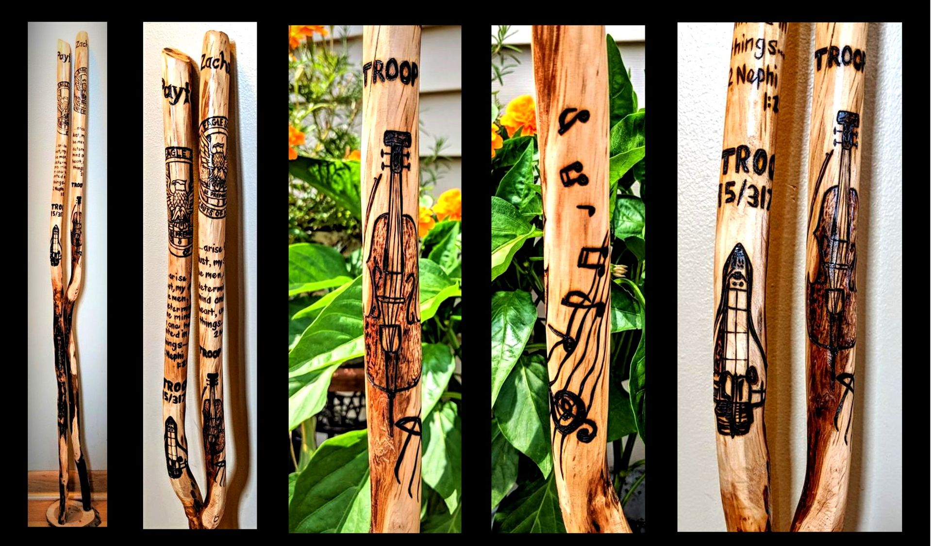 Hand Carved, Custom, Hiking Sticks, Walking Stick 4