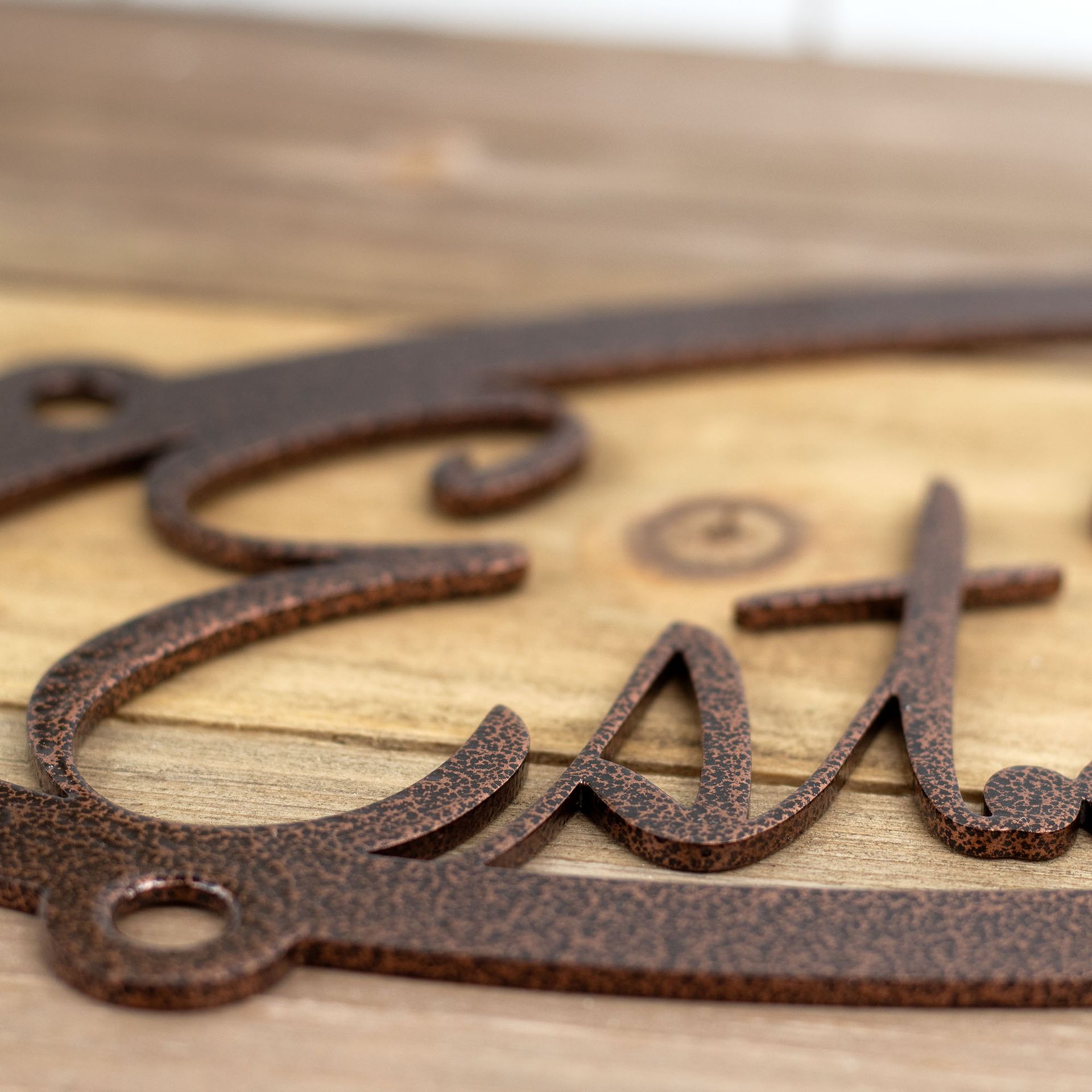 Custom Hanging Oval Metal Family Established Year Plaque 2