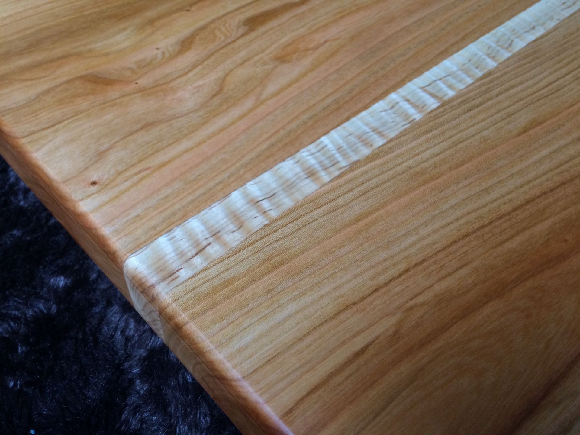 Cherry Butcher Block With Tiger Maple Accent 2 