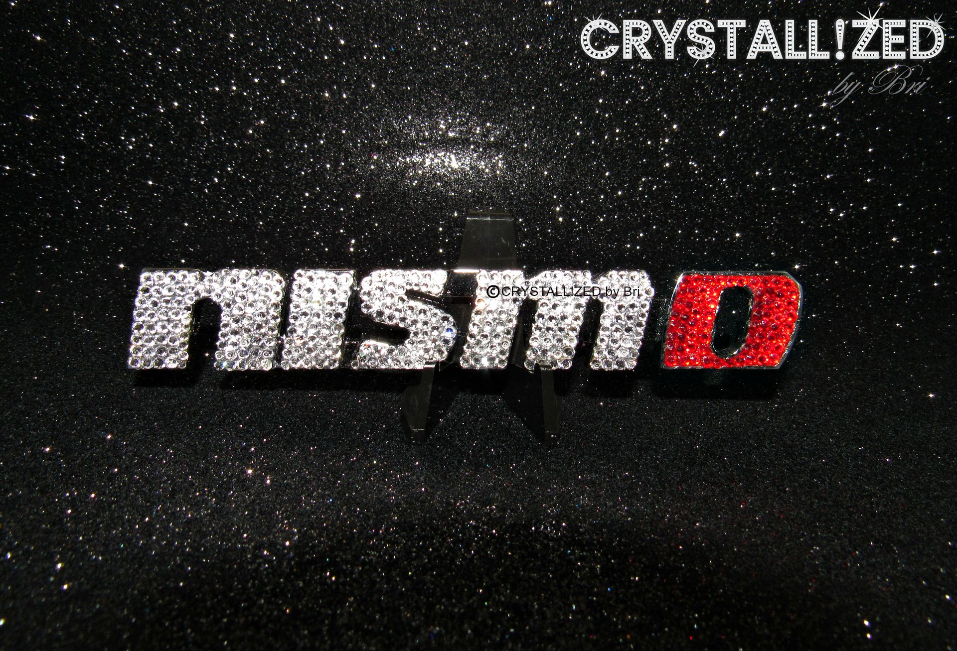 Crystallized Nissan Nismo Car Emblem Genuine European Crystals Bedazzled 1