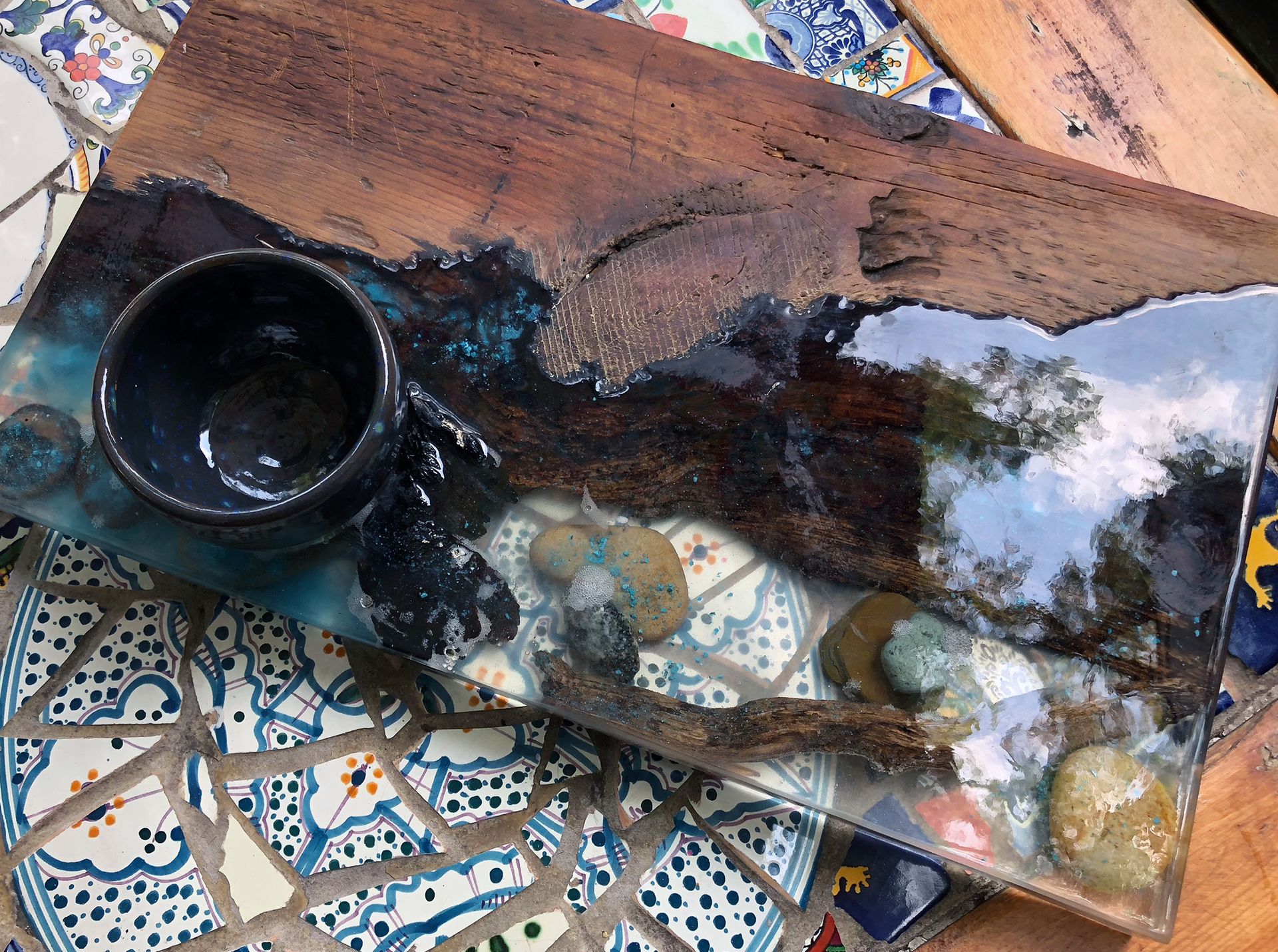 Rustic Wood Epoxy Resin Serving Boards 4