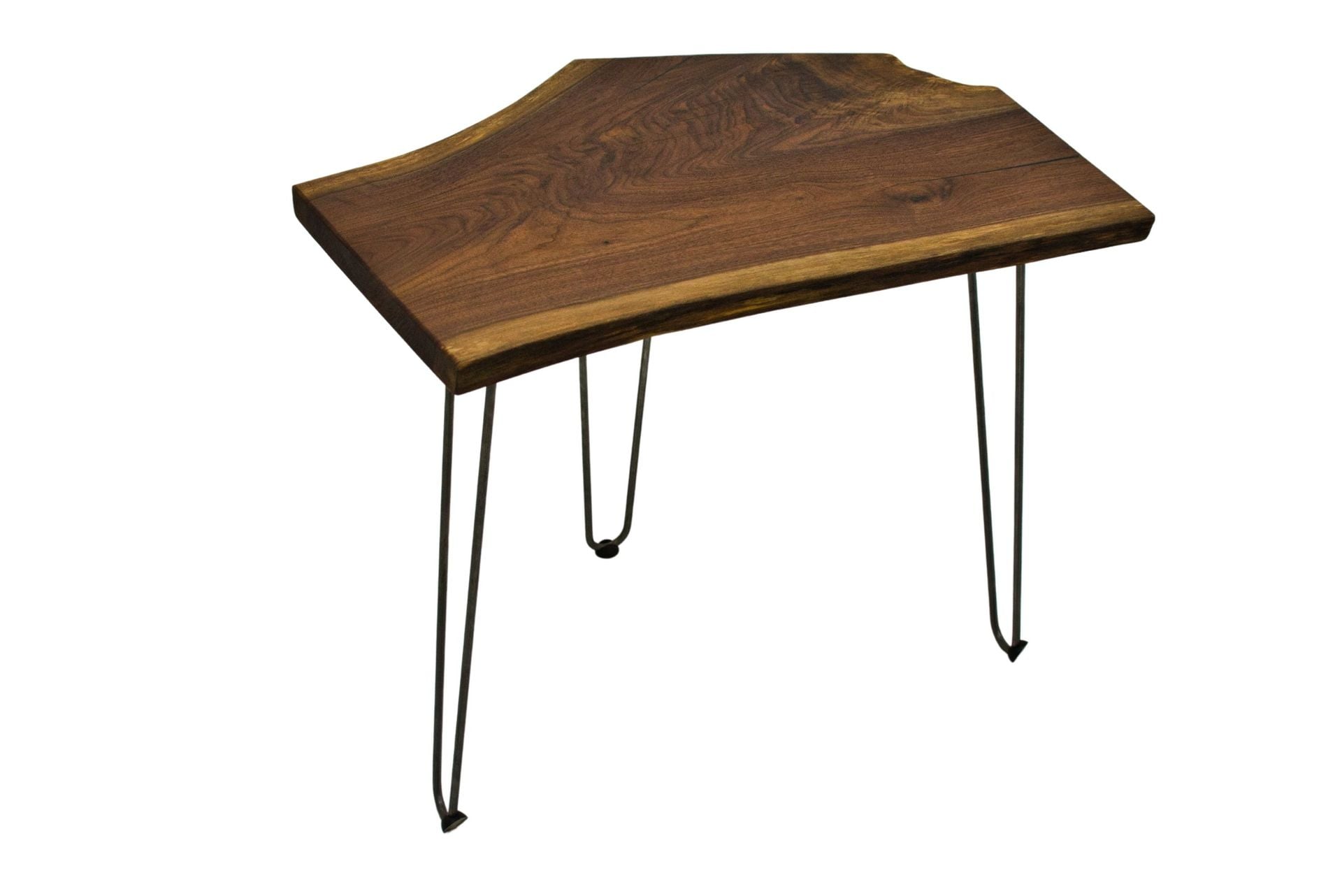 Walnut End Table, Wood Accent Table, Live Edge Side Table, Rustic End Table, Modern End Table 1 