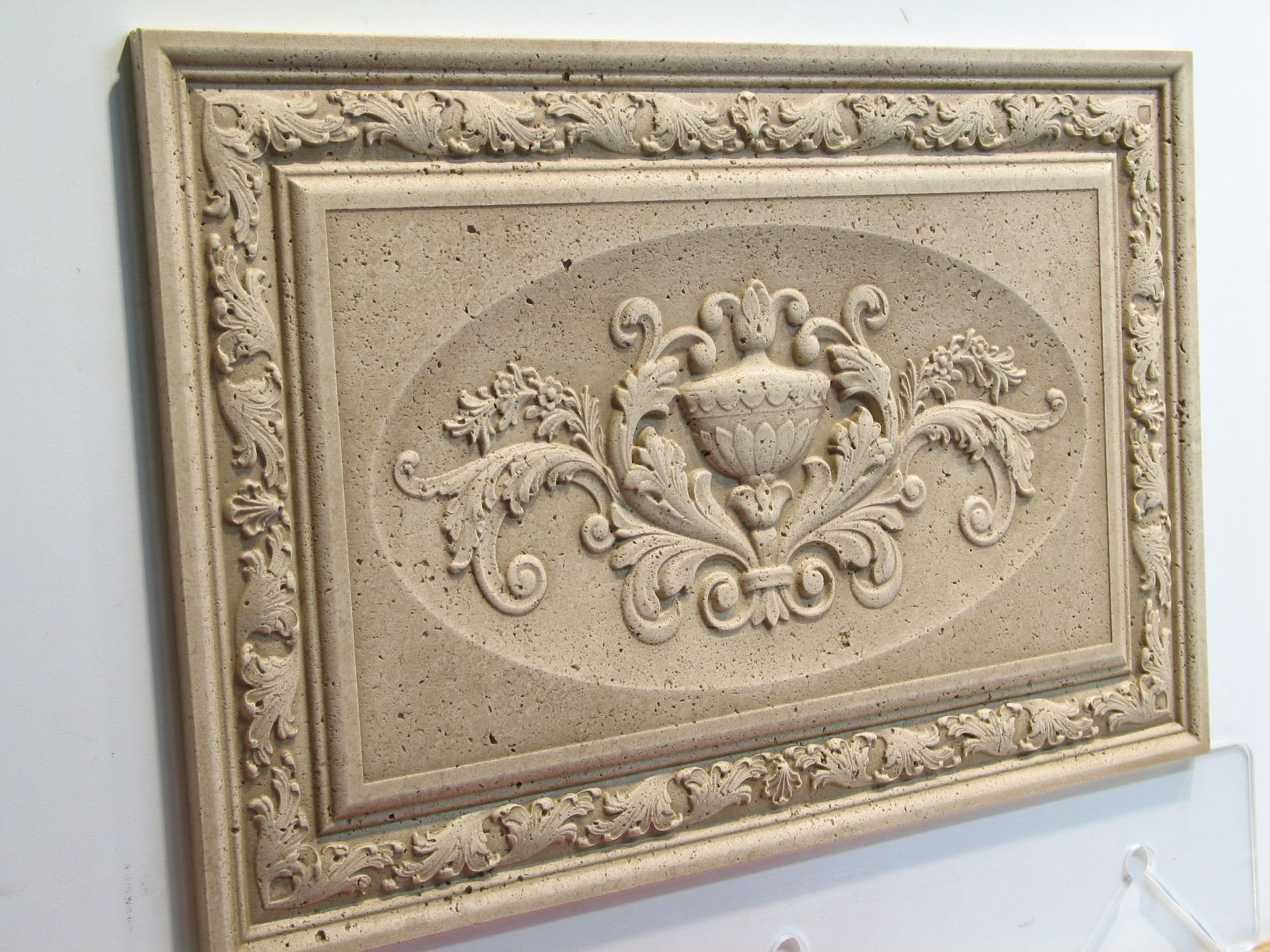 Classic Carved Decorative Relief Tile With Ornate Border 2
