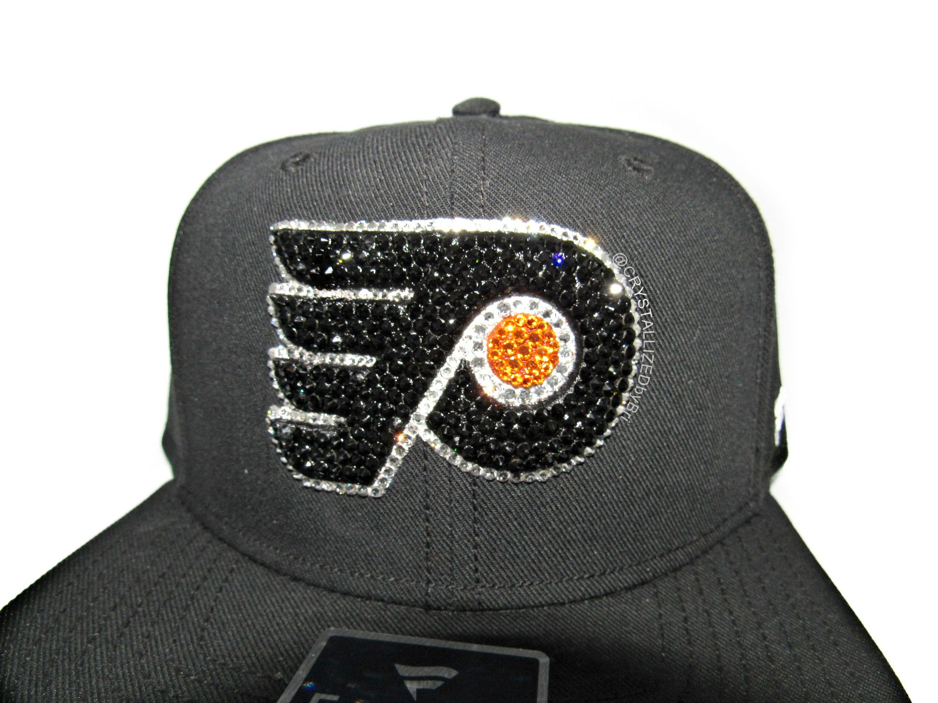 Philadelphia Flyers Nhl Crystallized Snapback Baseball Cap Genuine European Crystals Bedazzled 2 