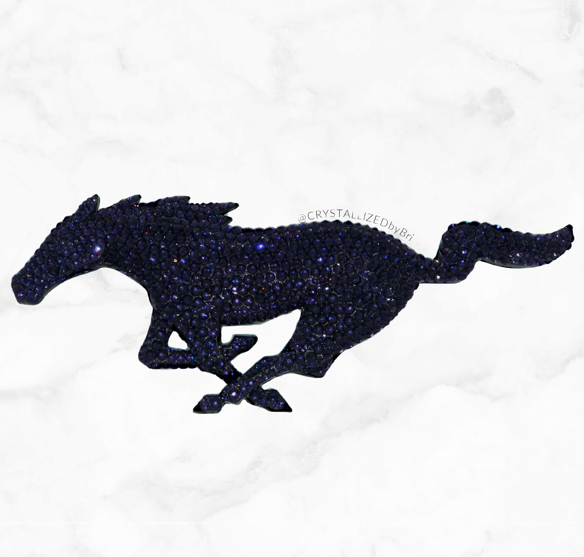 Ford Mustang Pony Crystallized Car Emblem Bling Genuine European Crystals Bedazzled 1