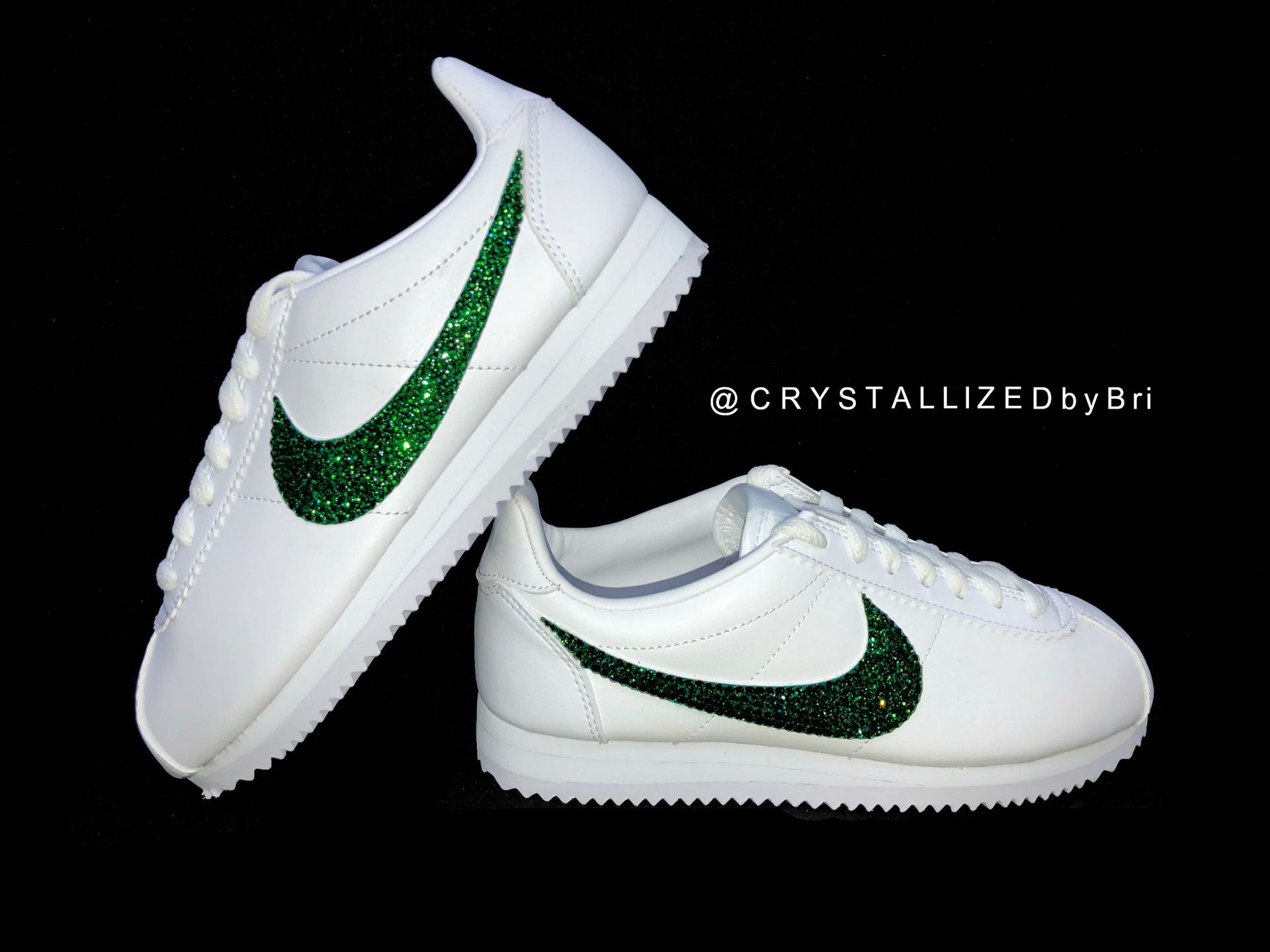 Nike Crystallized Classic Cortez Women's Sneakers Bling European Crystals Bedazzled 1