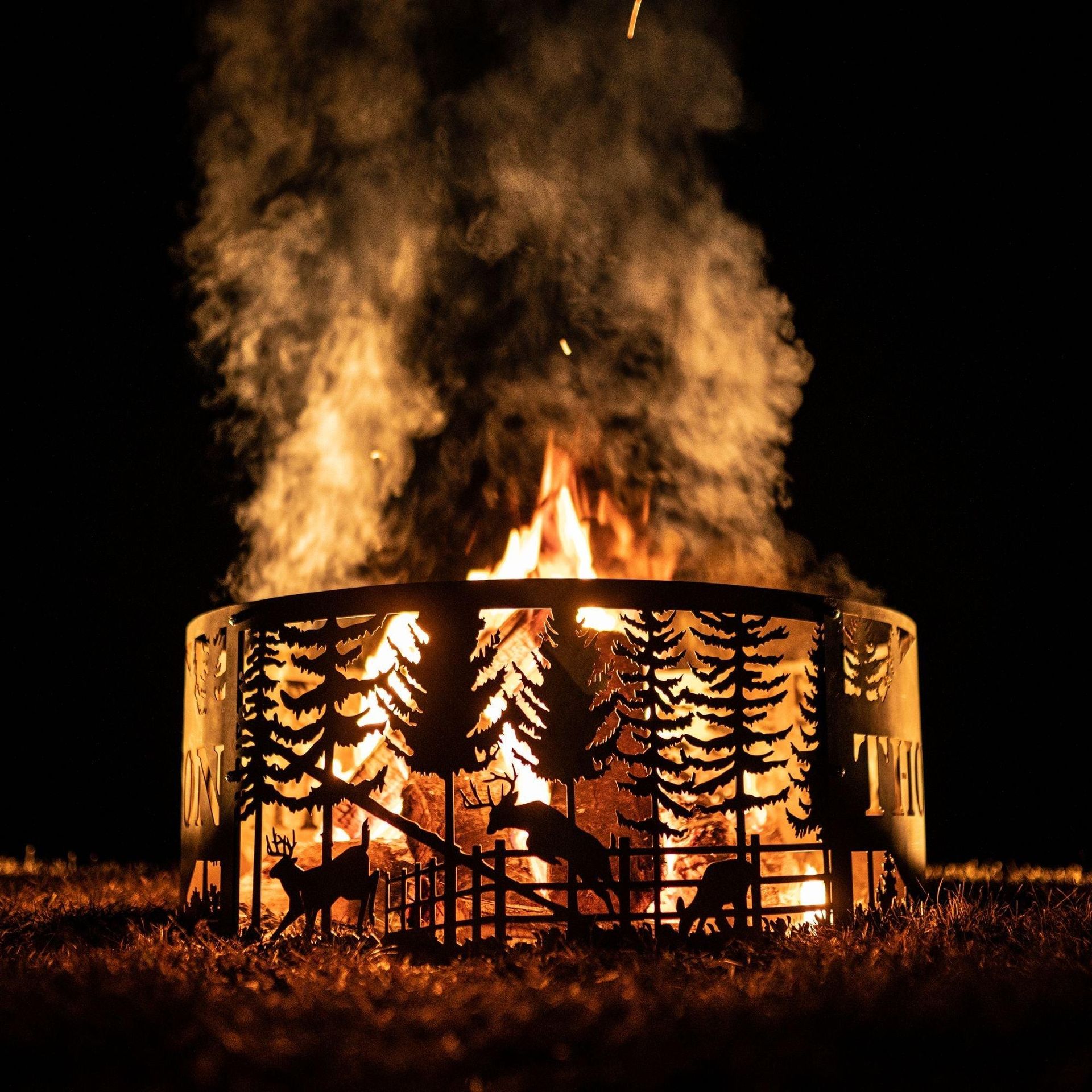 Personalized Deer Scene Fire Pit Ring 5 
