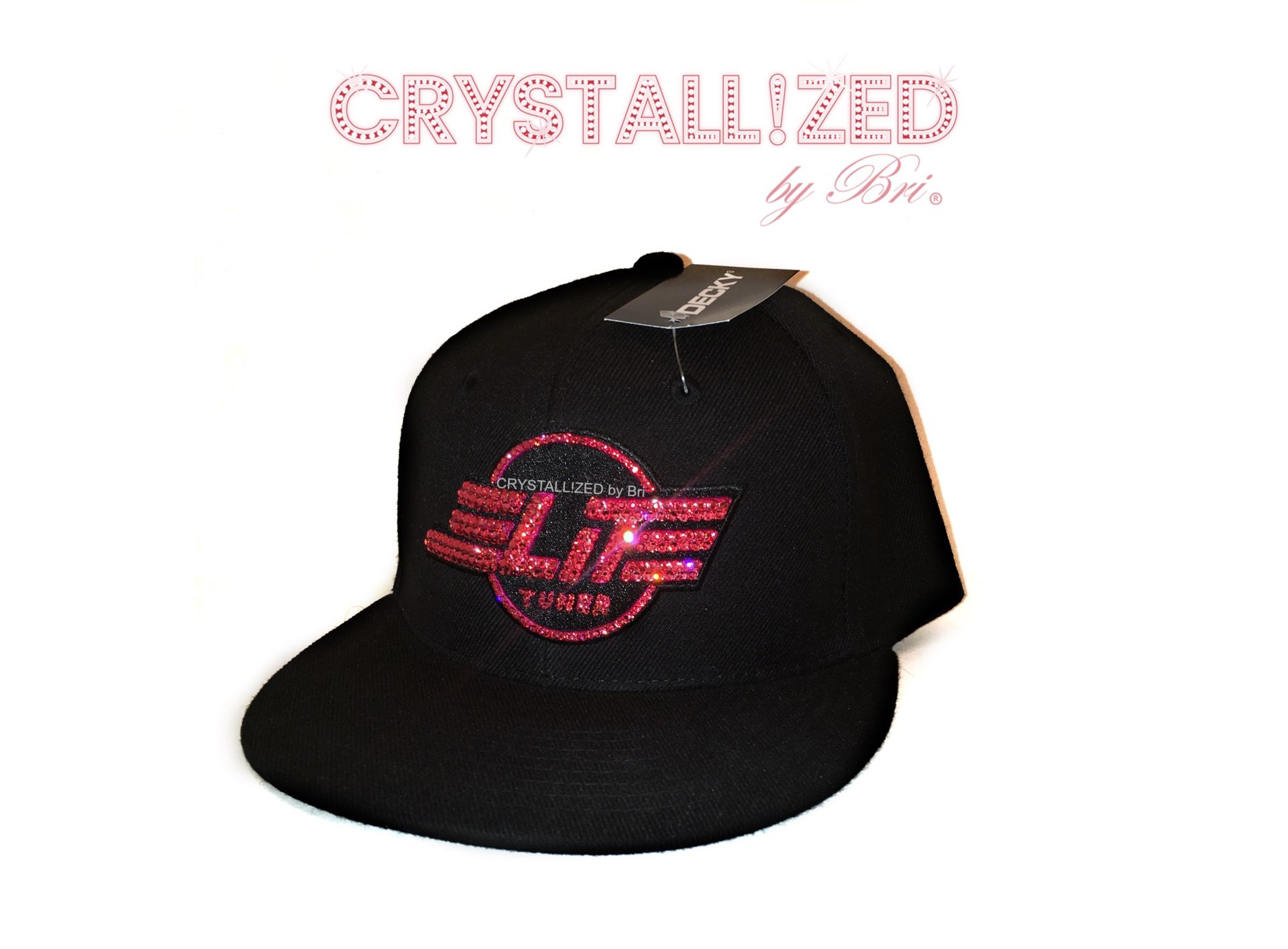 Any Design Custom Hat Snapback Baseball Cap Crystallized Genuine European Crystals Bedazzled 3
