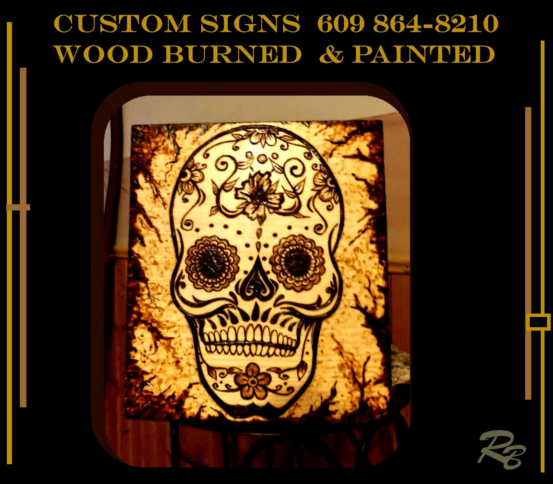 Sugar Skulls, Skulls, Skull Art, Wood Bured, Custom, Any Image, Personized