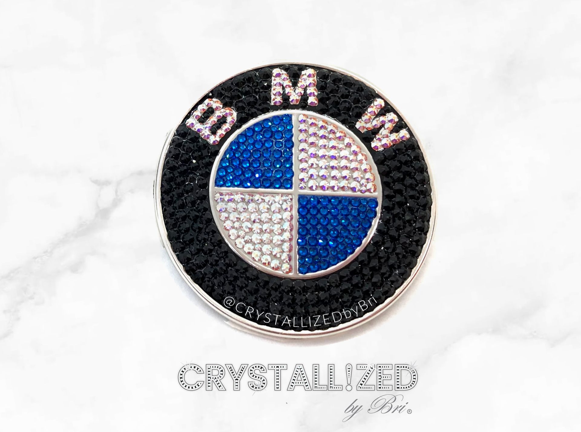Bmw Crystallized Roundel Car Emblem Bling Genuine European Crystals Bedazzled 3