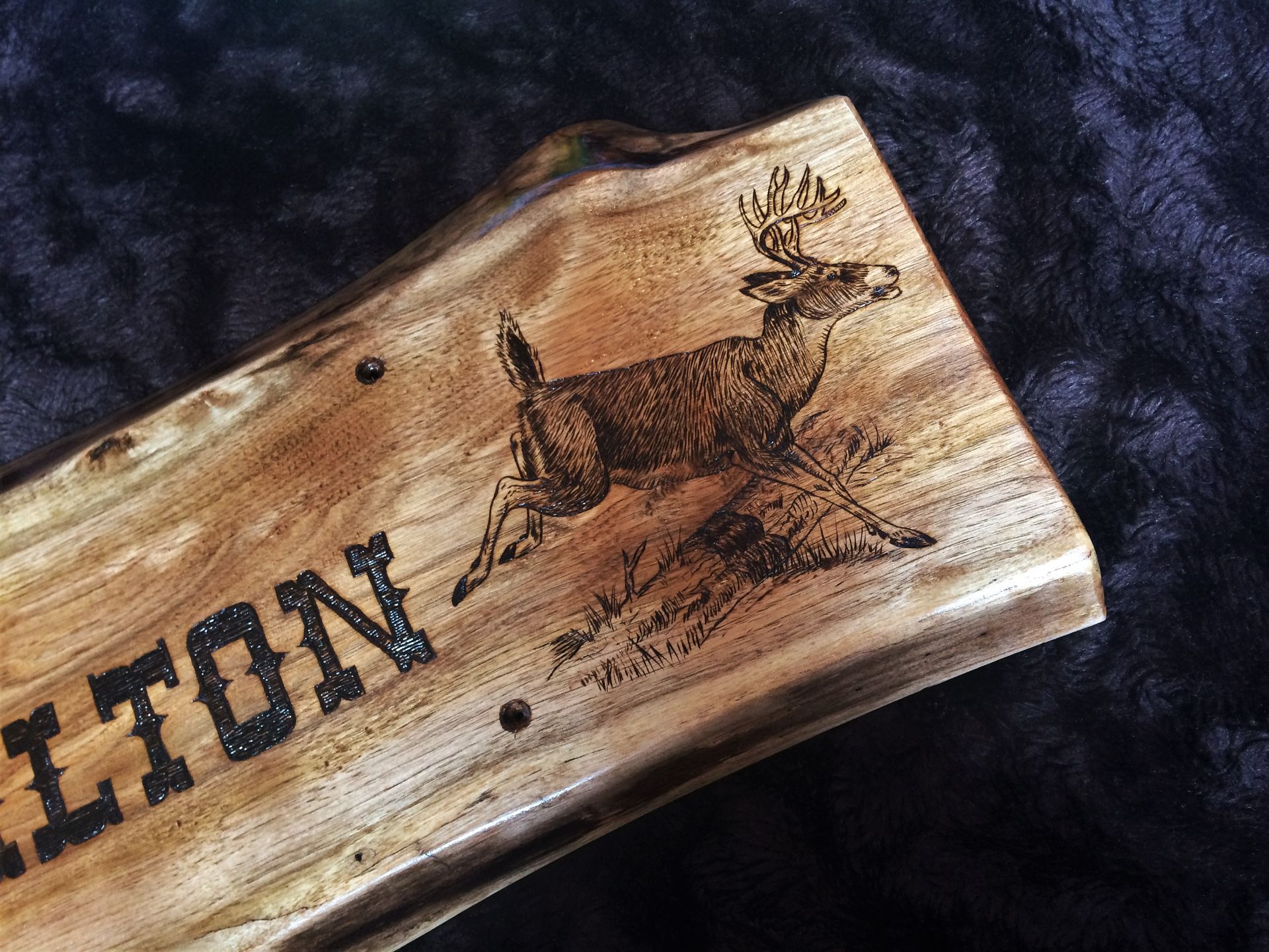 Live-Edge Custom Woodburned Signs