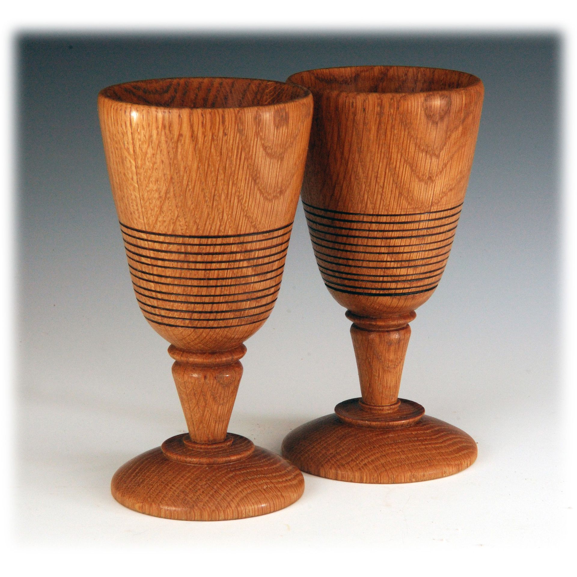 Toasting Glasses In White Oak (5th Year Anniversary) 2 