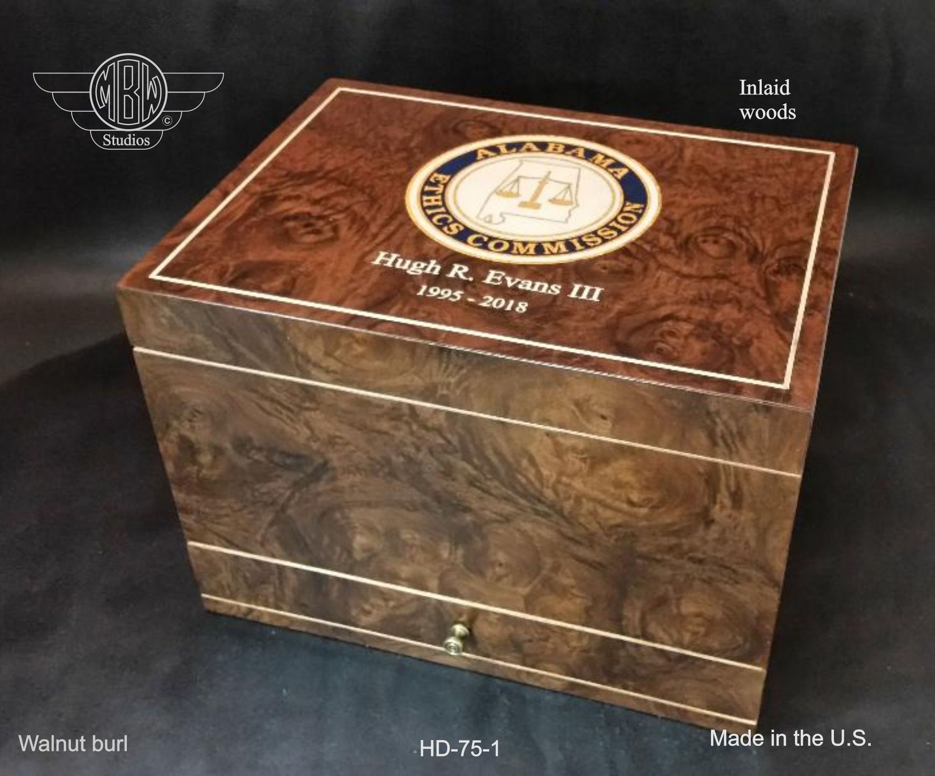 Humidor Handcrafted In The U.S. Hd75-1 With Free Shipping. 1