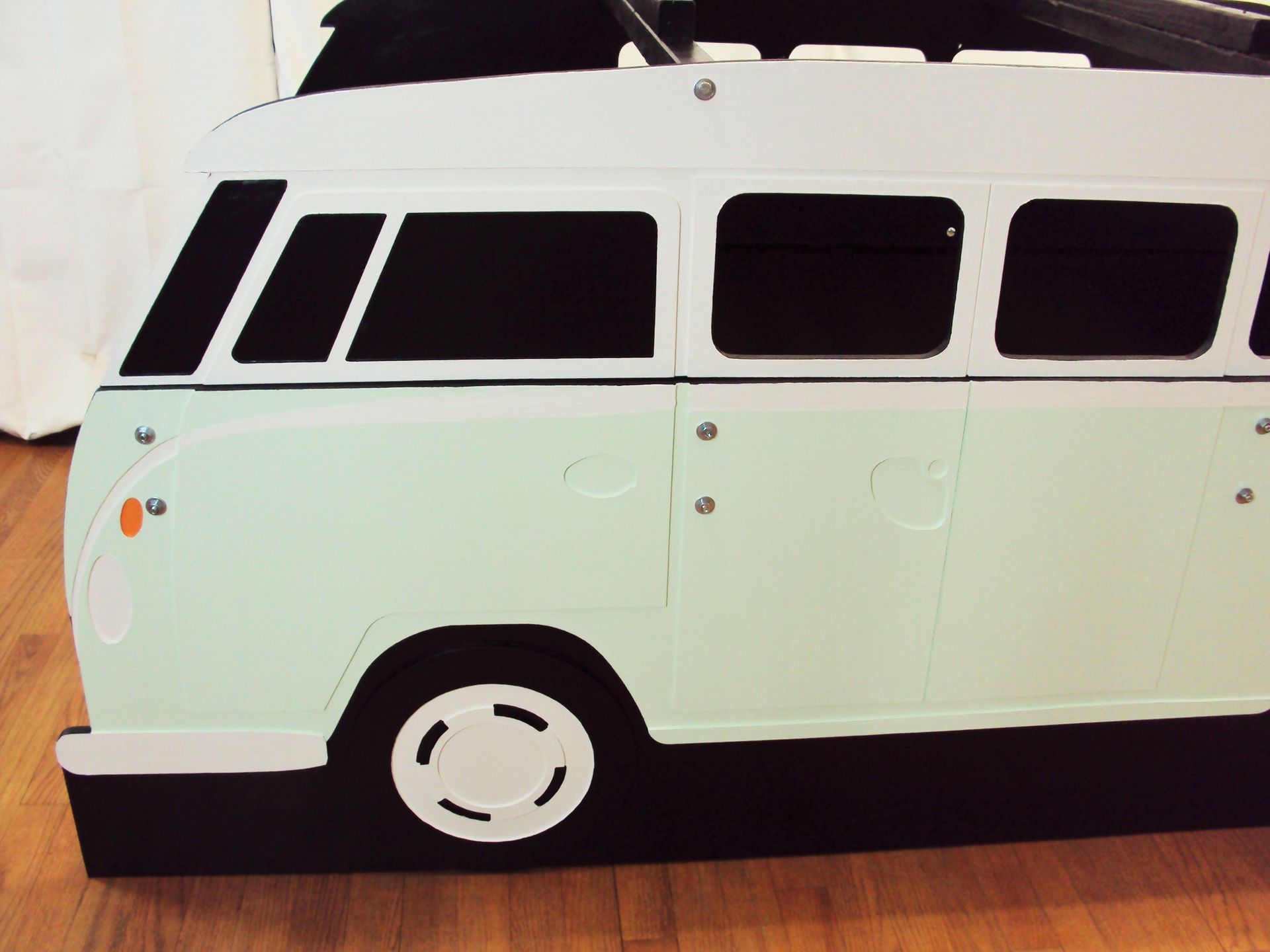 Surfer Mini-Bus Twin Kids Bed Frame - Handcrafted - Themed Children's Bedroom Furniture 3 