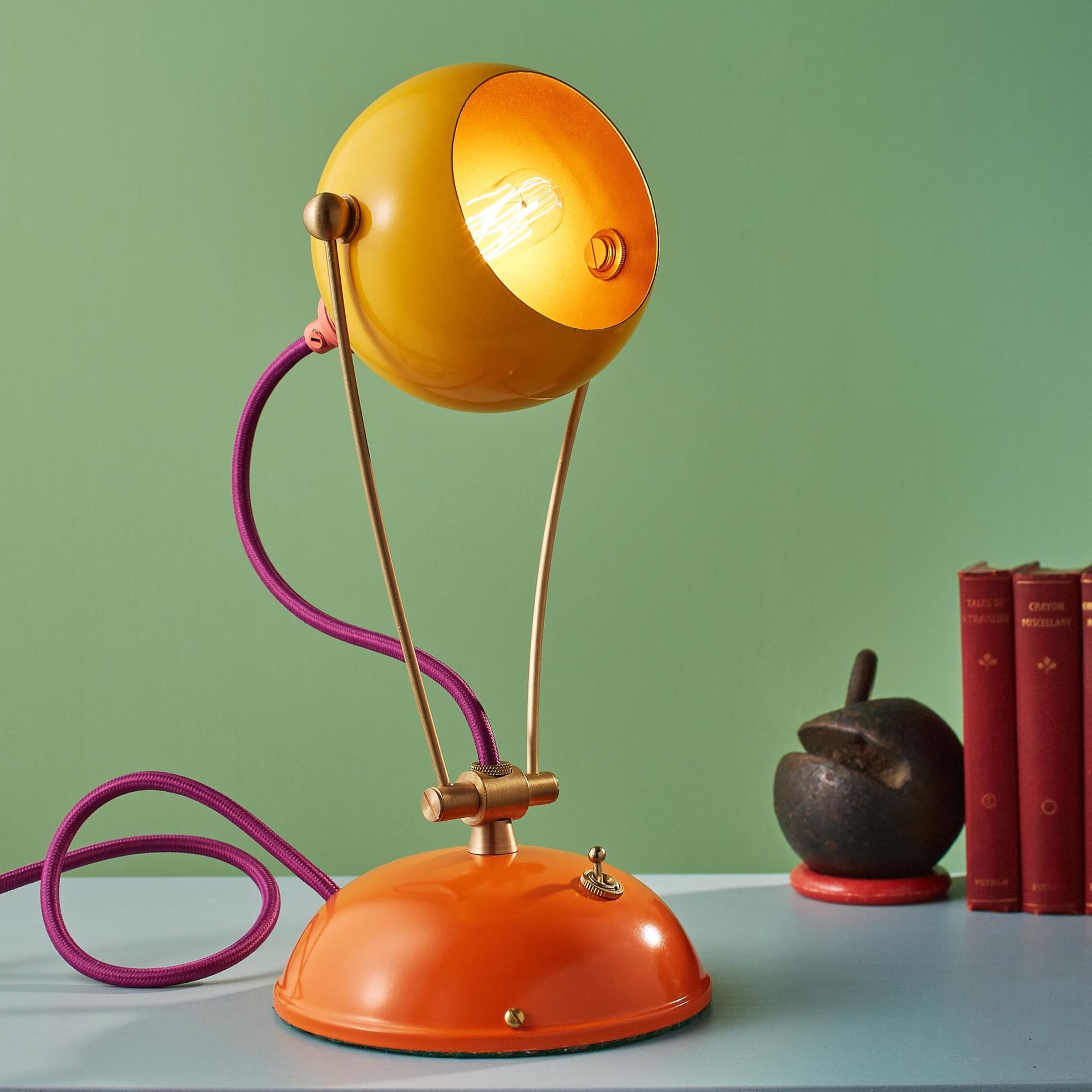 Handmade Retro Brass And Steel Table Lamp