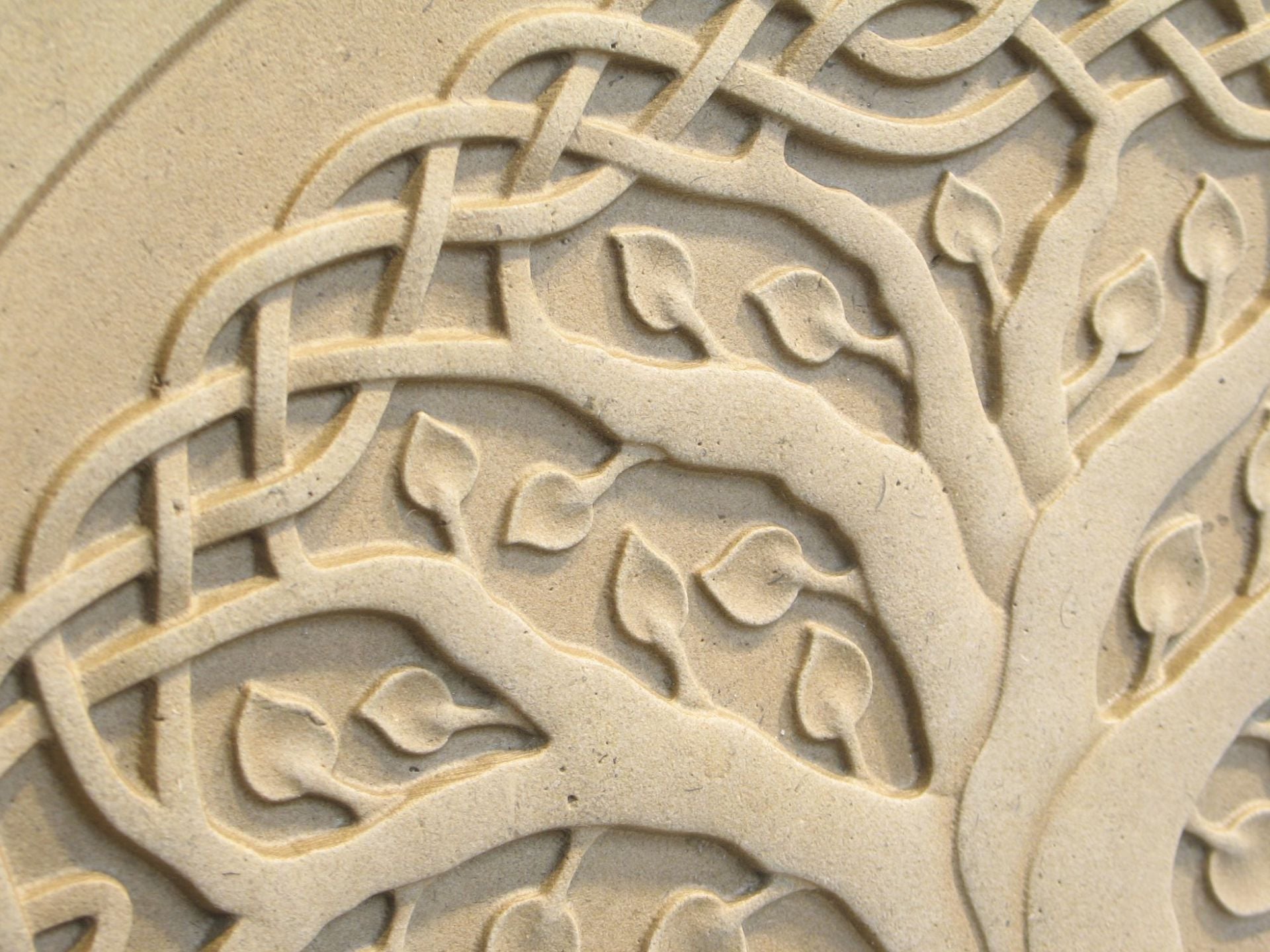 Relief Carved Limestone Tree Of Life Decorative Backsplash Tile Insert 4 
