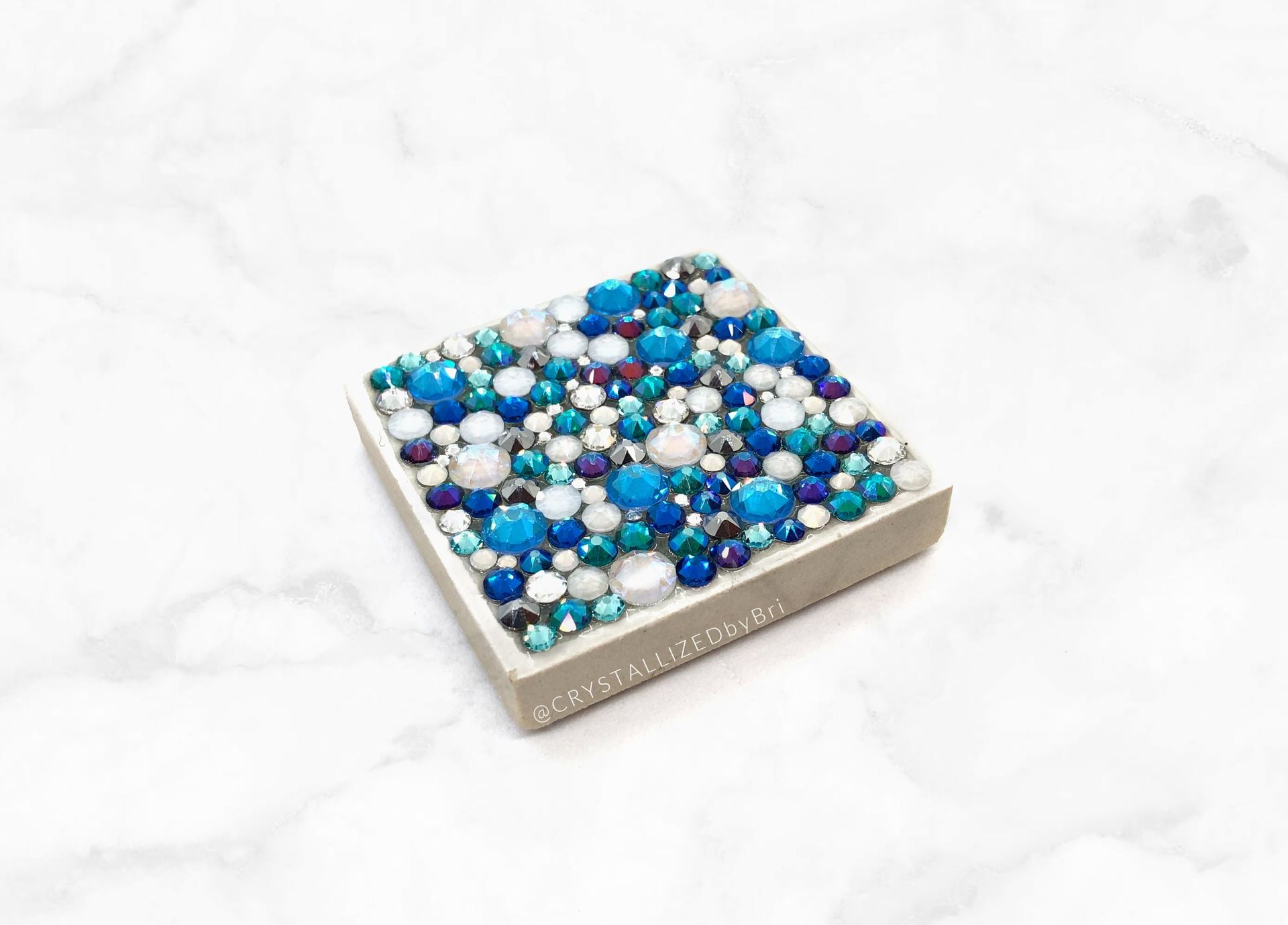 Custom Crystallized 2" Square Accent Tile Bath Kitchen Home Decor Bling European Crystals Bedazzled 1 