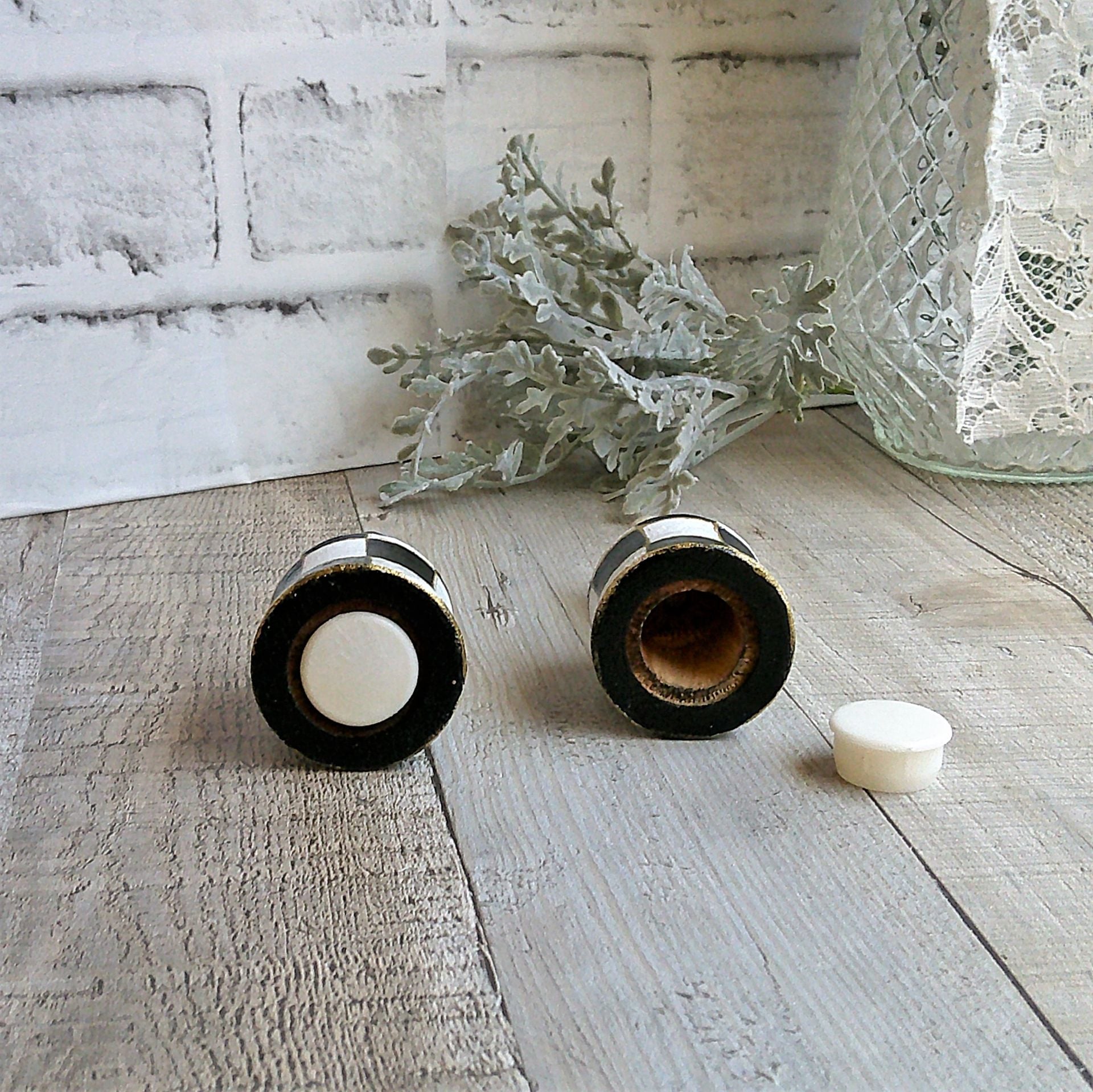 Whimsical Checks Salt And Pepper Shaker Checkered Decor 3 