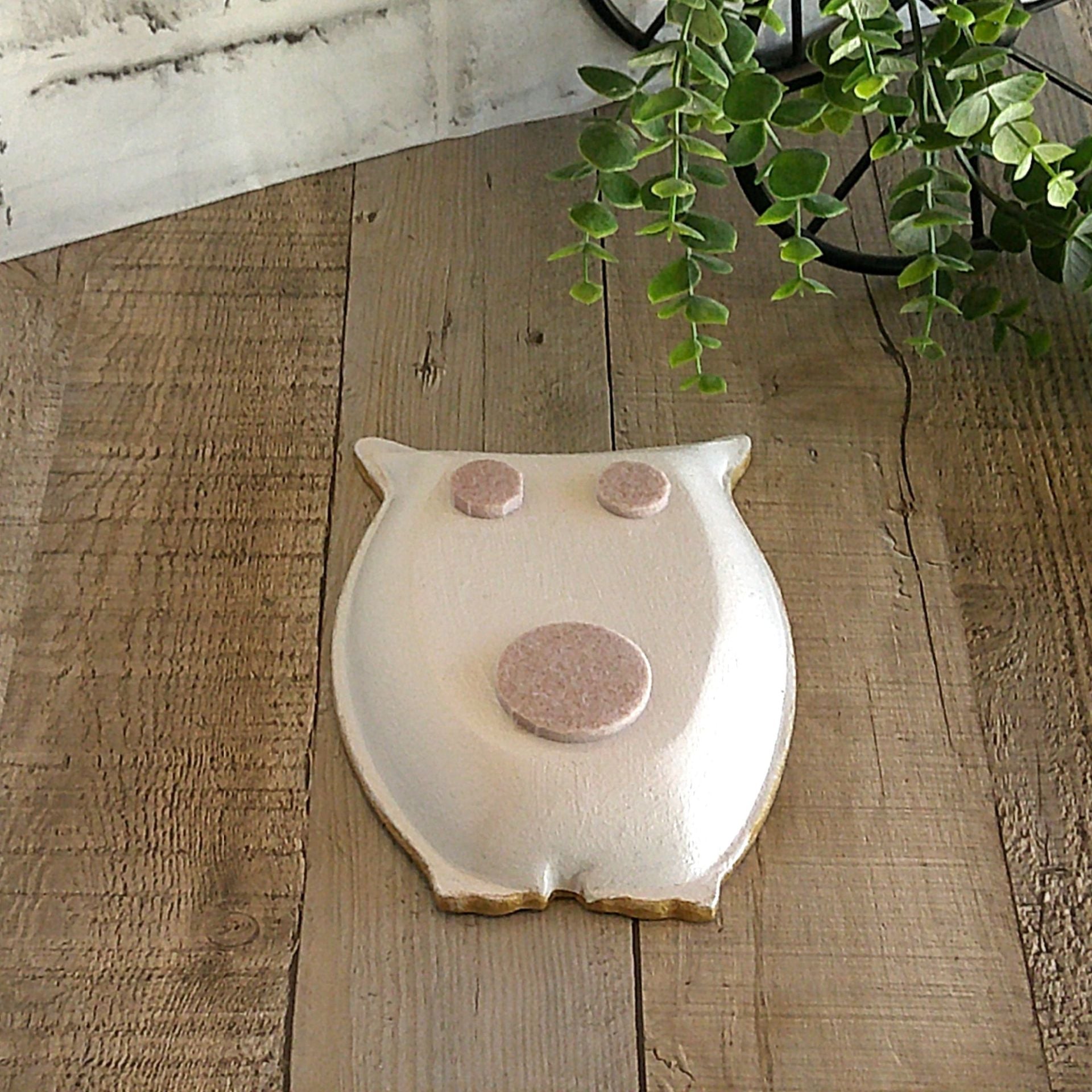 Elegant Checks Owl Decor Decorative Dish 4 