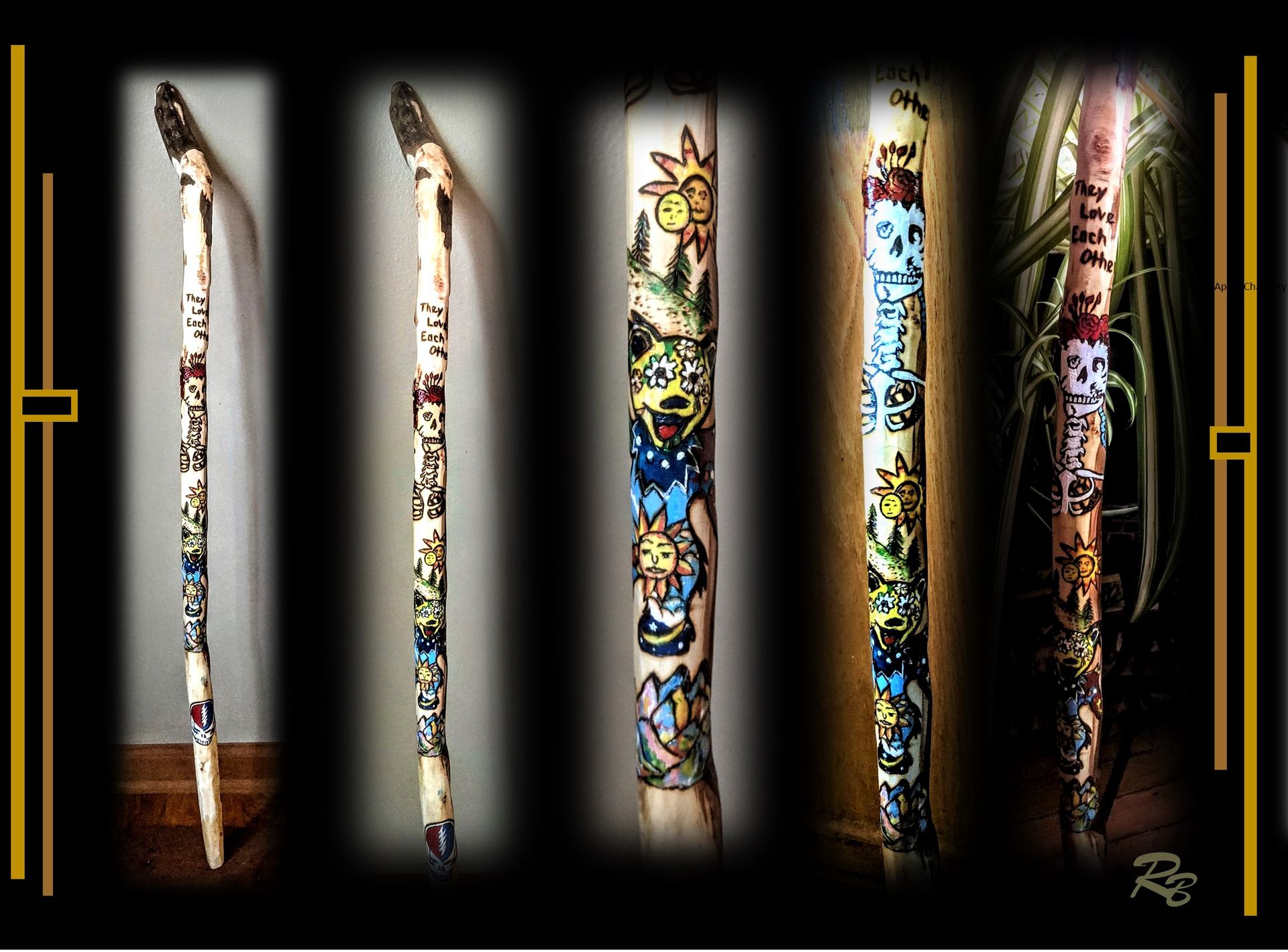 Hummingbird, Walking, Cane, Custom, Painted, Personalized, Custom Canes 4 