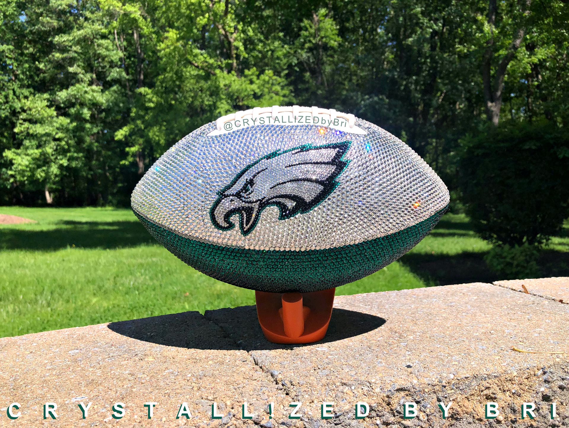 Any Team Crystallized Football Full Game Size Nfl Bling Genuine European Crystals Bedazzled 2 