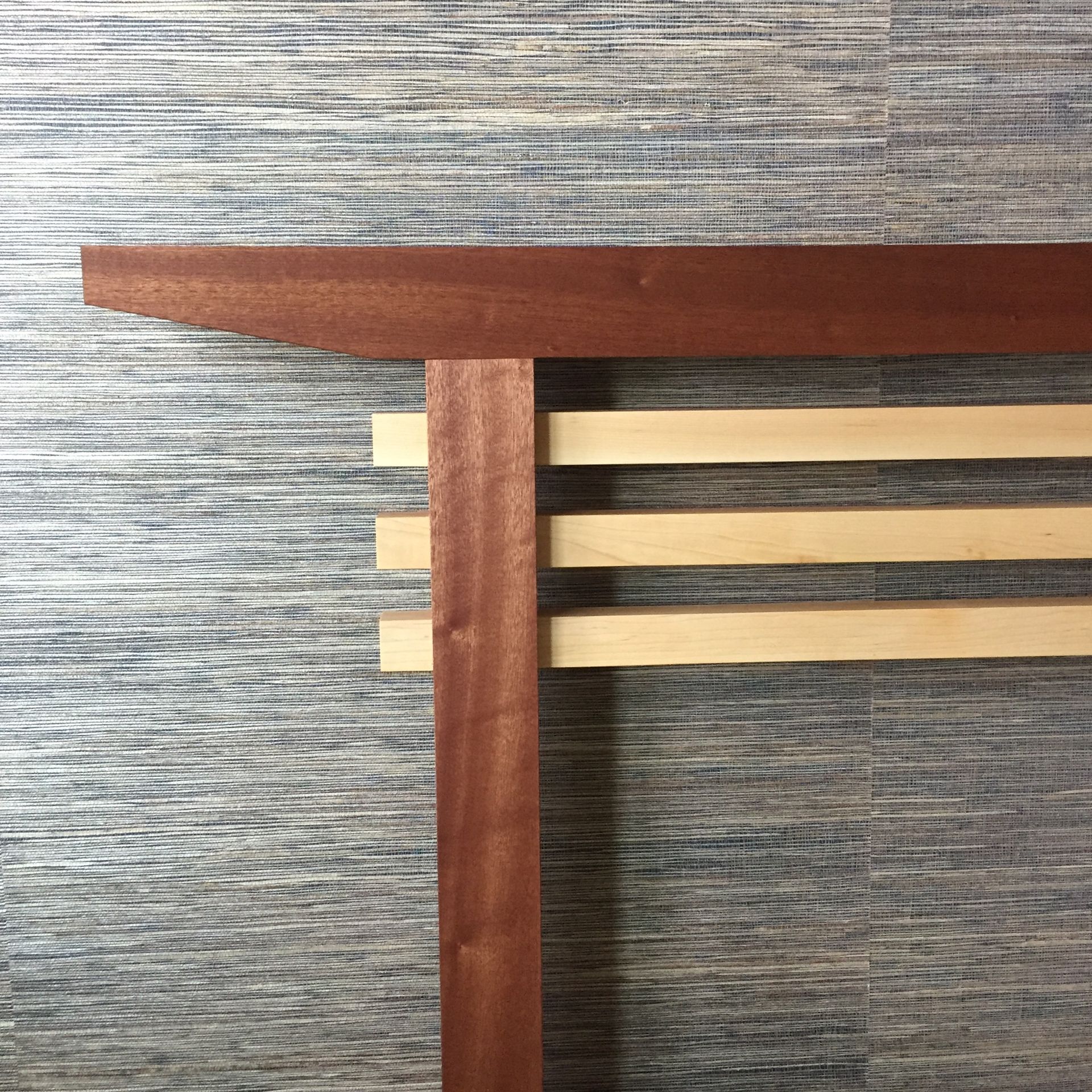 Sapele And Maple Art Deco Bedroom Set 5 