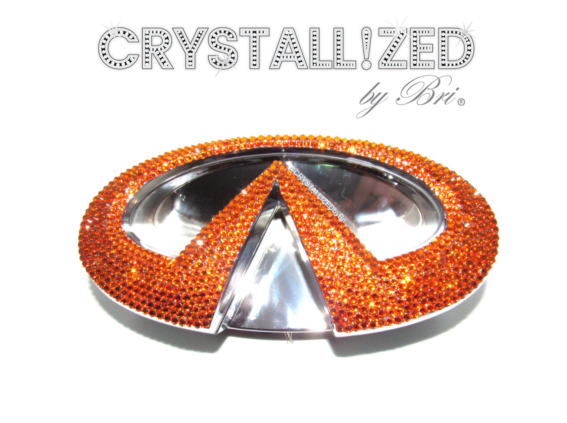 Infiniti Crystallized Car Emblem Bling Genuine European Crystals Bedazzled 1
