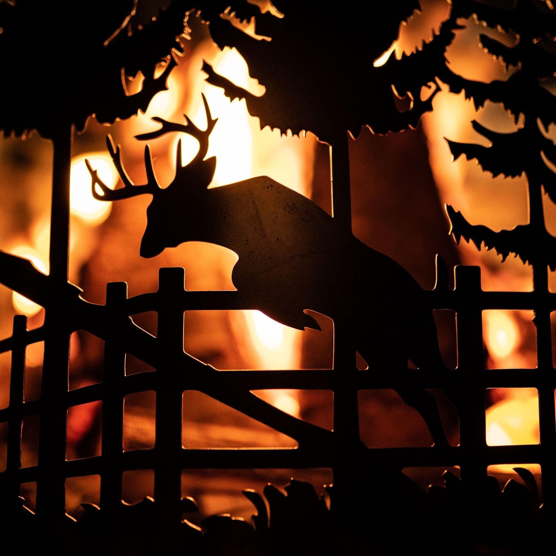 Personalized Deer Scene Fire Pit Ring 3 