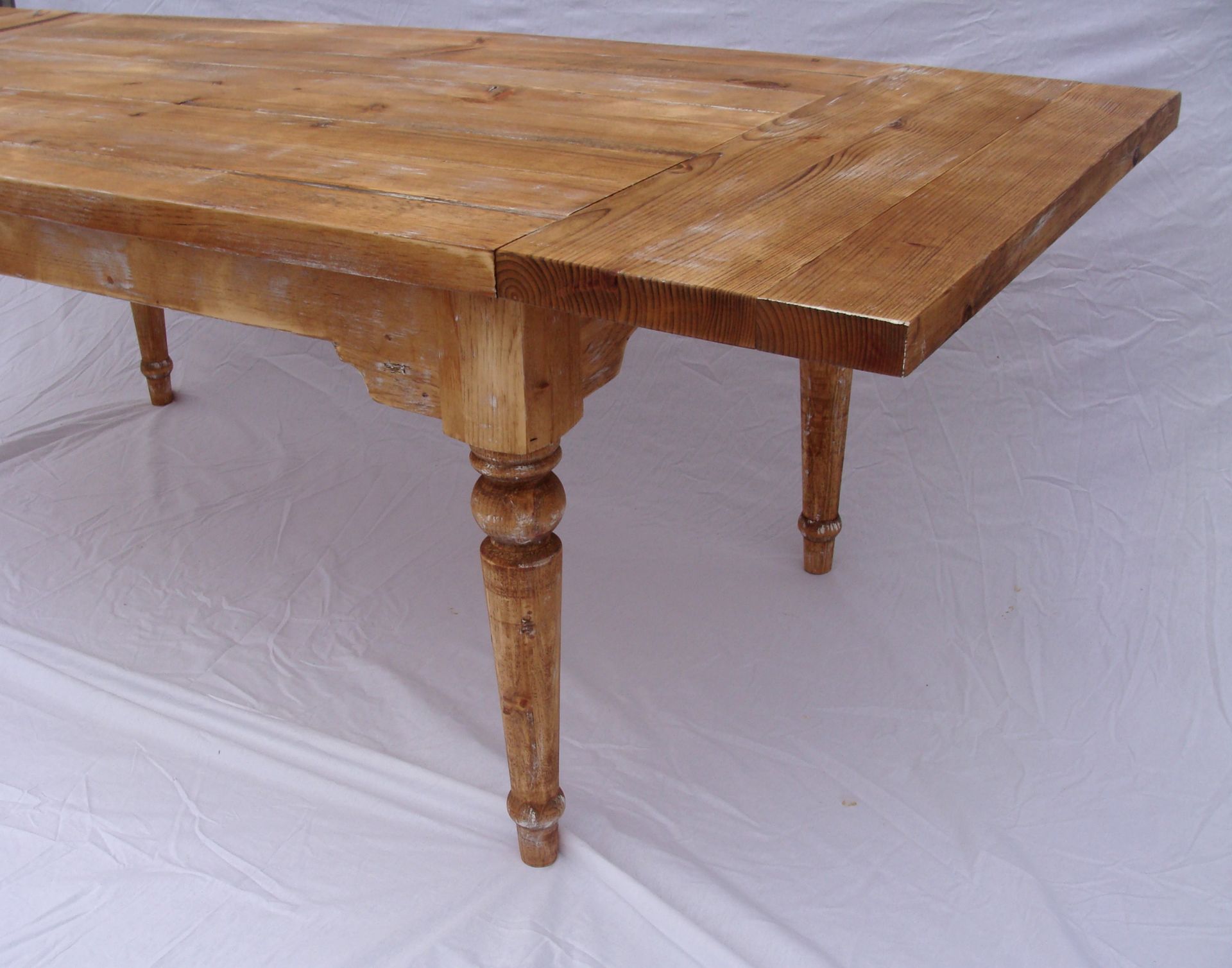 Antique Style Farm Table With Drop Leaf Extensions - On Sale 6