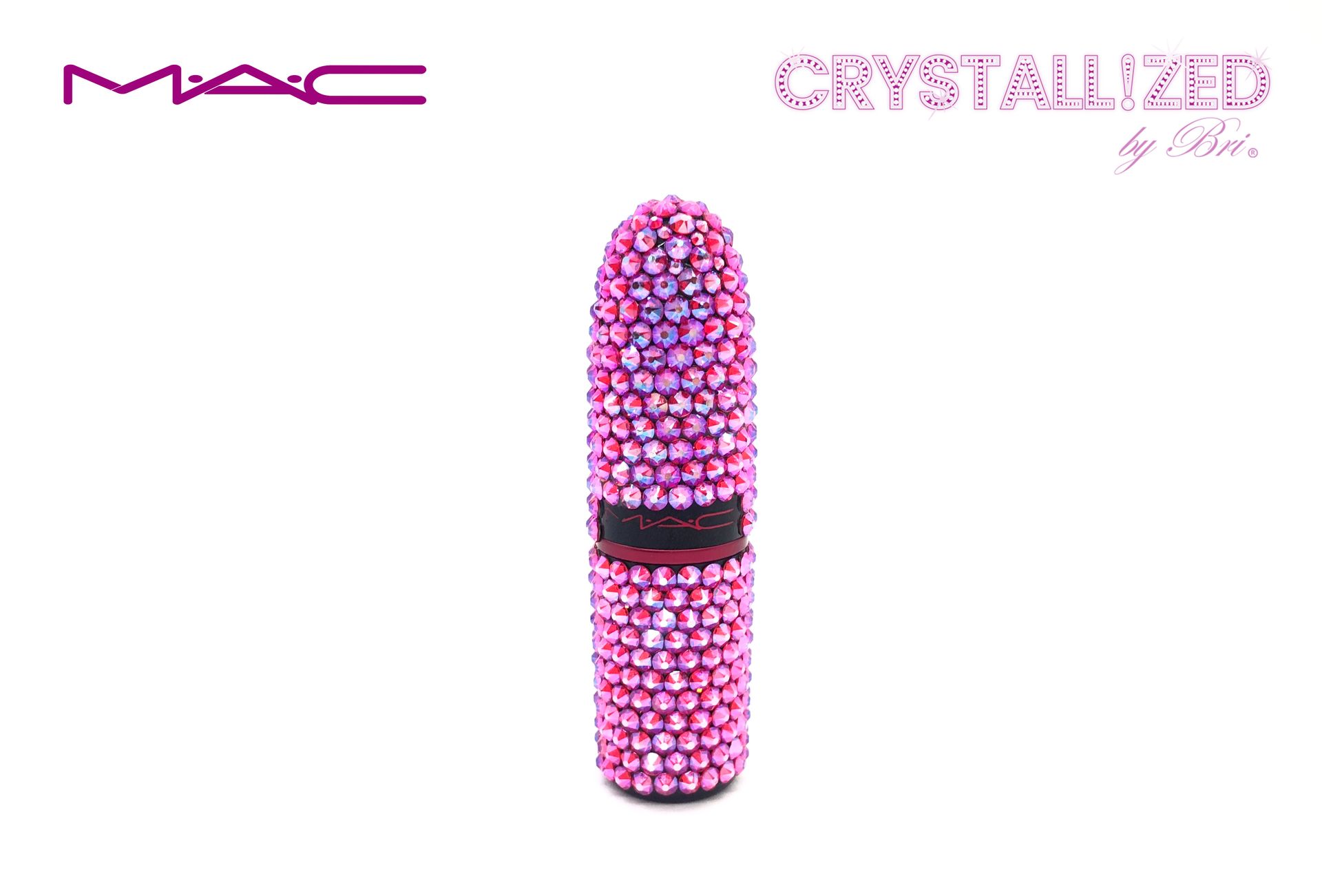 Crystallized Mac Lipstick Bling Makeup Genuine European Crystals Bedazzled Cosmetics 2