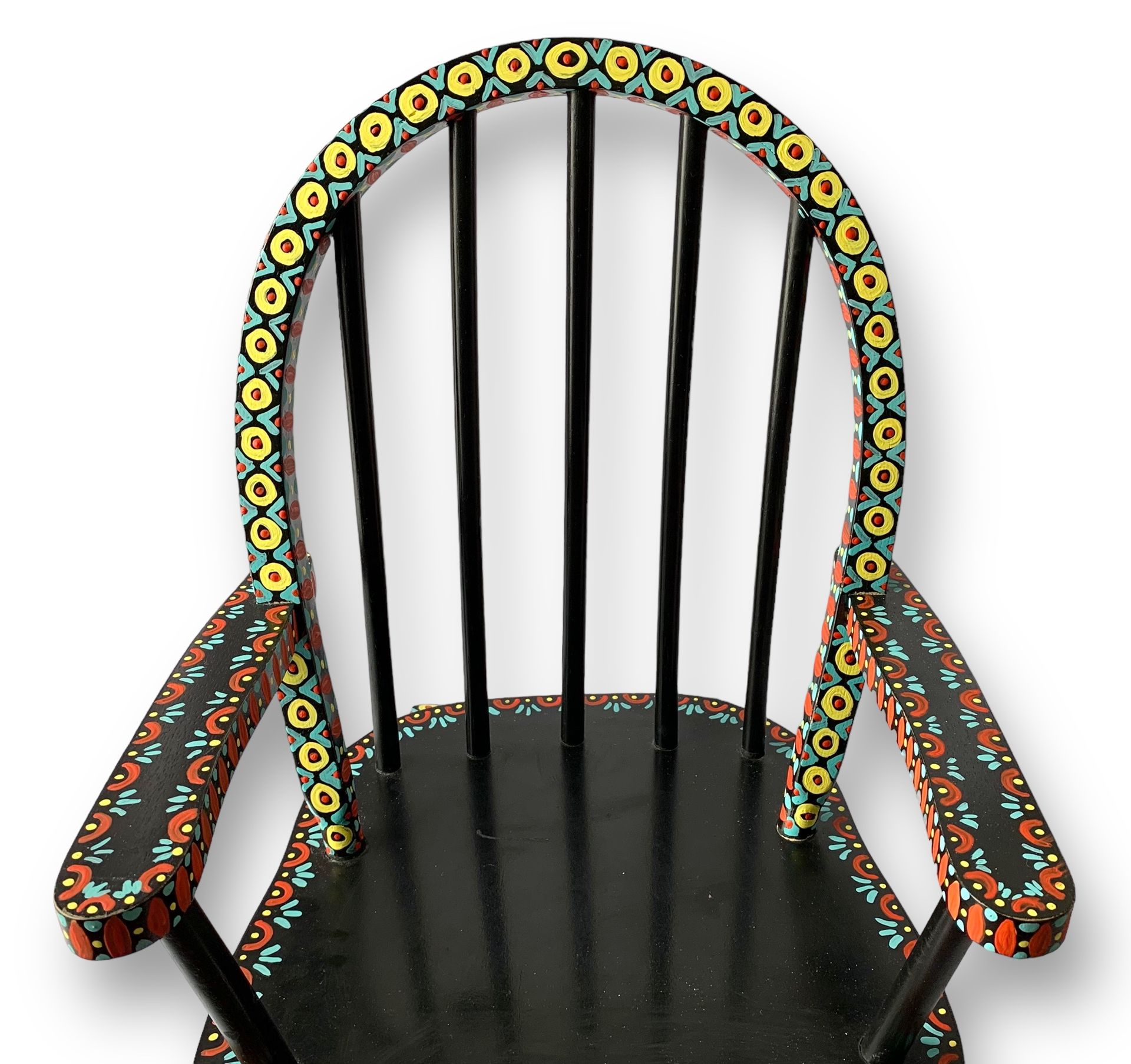 Child’S Hand Painted Rocking Chair 4 