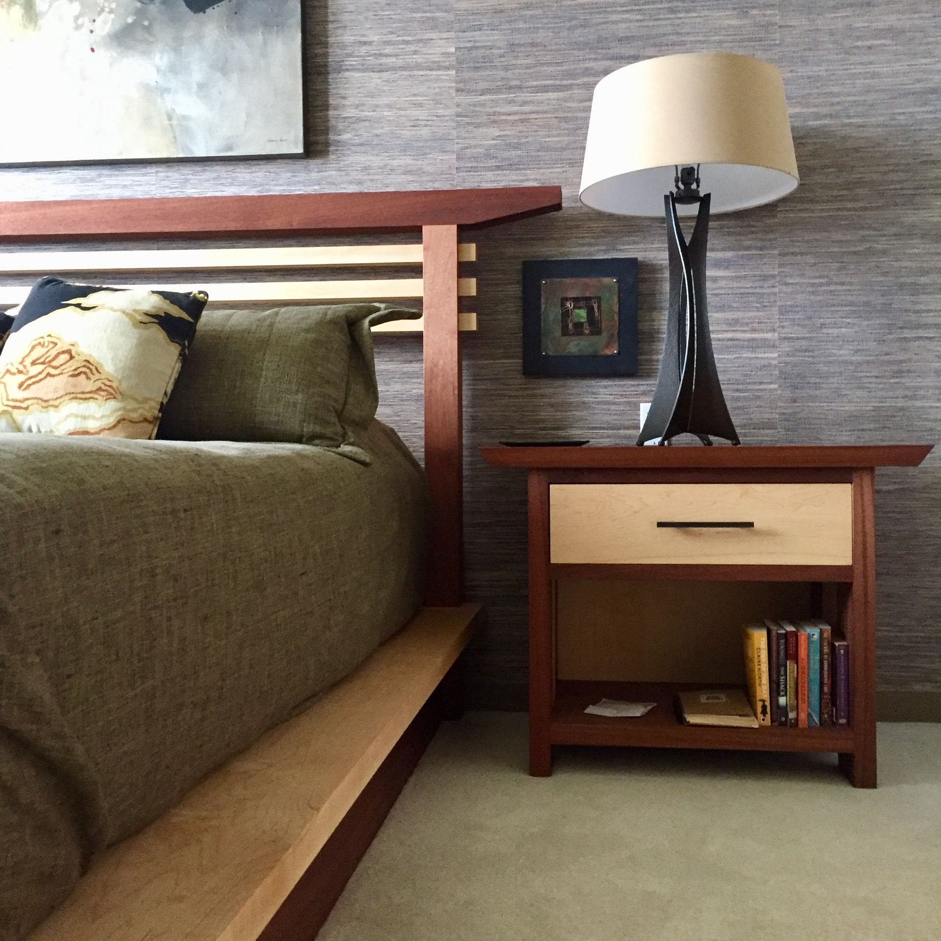 Sapele And Maple Art Deco Bedroom Set 3 