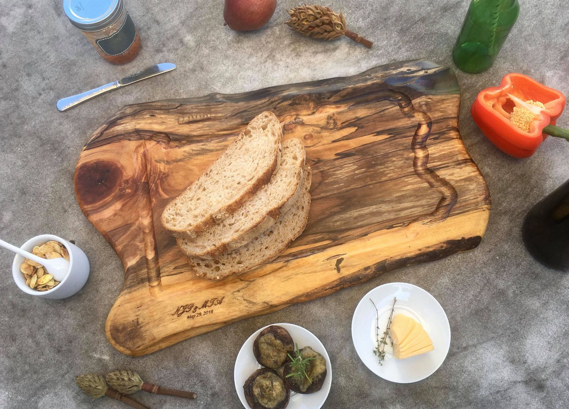 Custom Cutting Board With Wood Burned Image 6