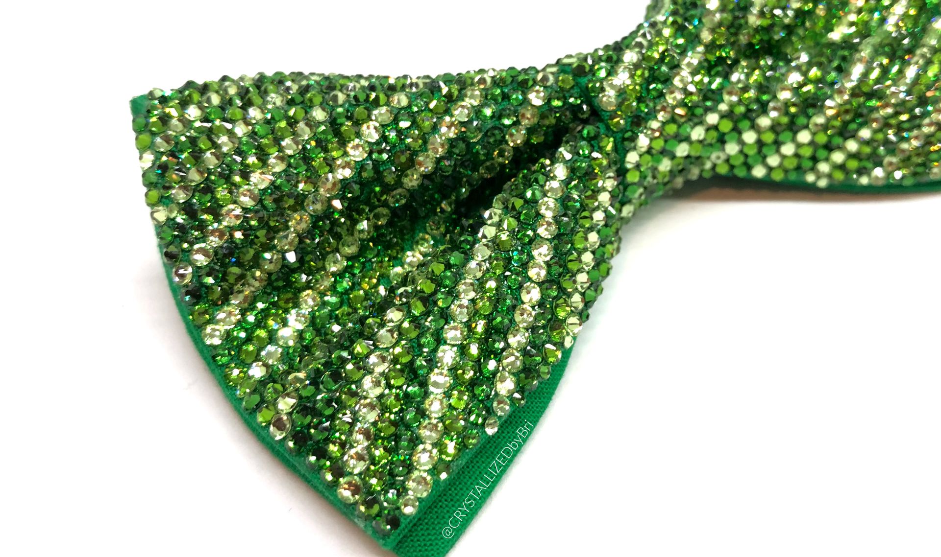 Any Color Triple Stripe Crystallized Bow Tie Bling Genuine European Crystals Bedazzled 2