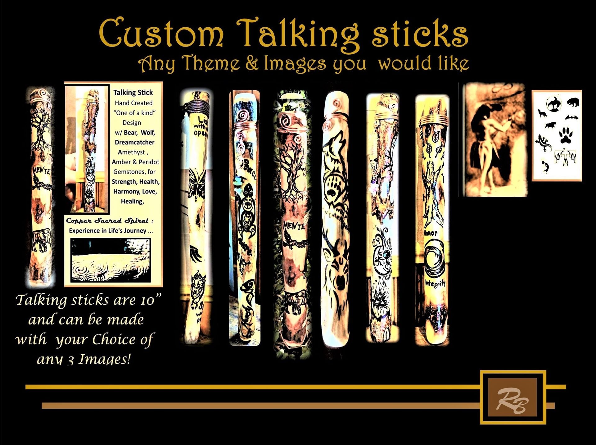 Talking Stick, Talking Sticks, Group Talk, Office Gift, Retirement Gift, Communication, 3 