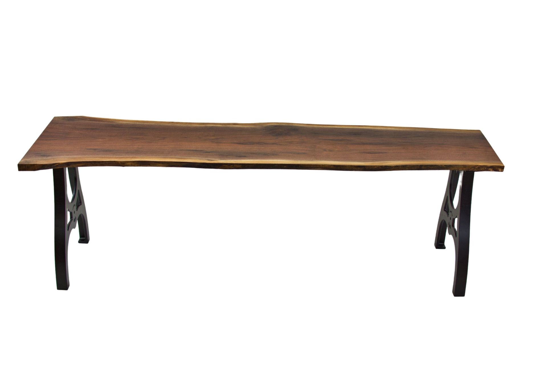 Live Edge Desk, Walnut Computer Desk, Desk With Metal Legs, Slab Desk, Handmade Office Desk 2