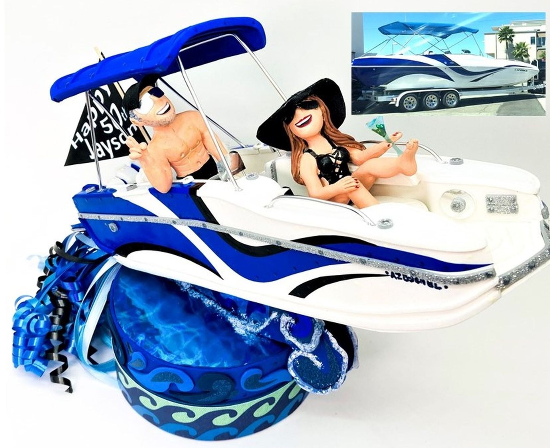 Nautical Birthday Personalized Cake Topper, Boating Cake Toppers 4