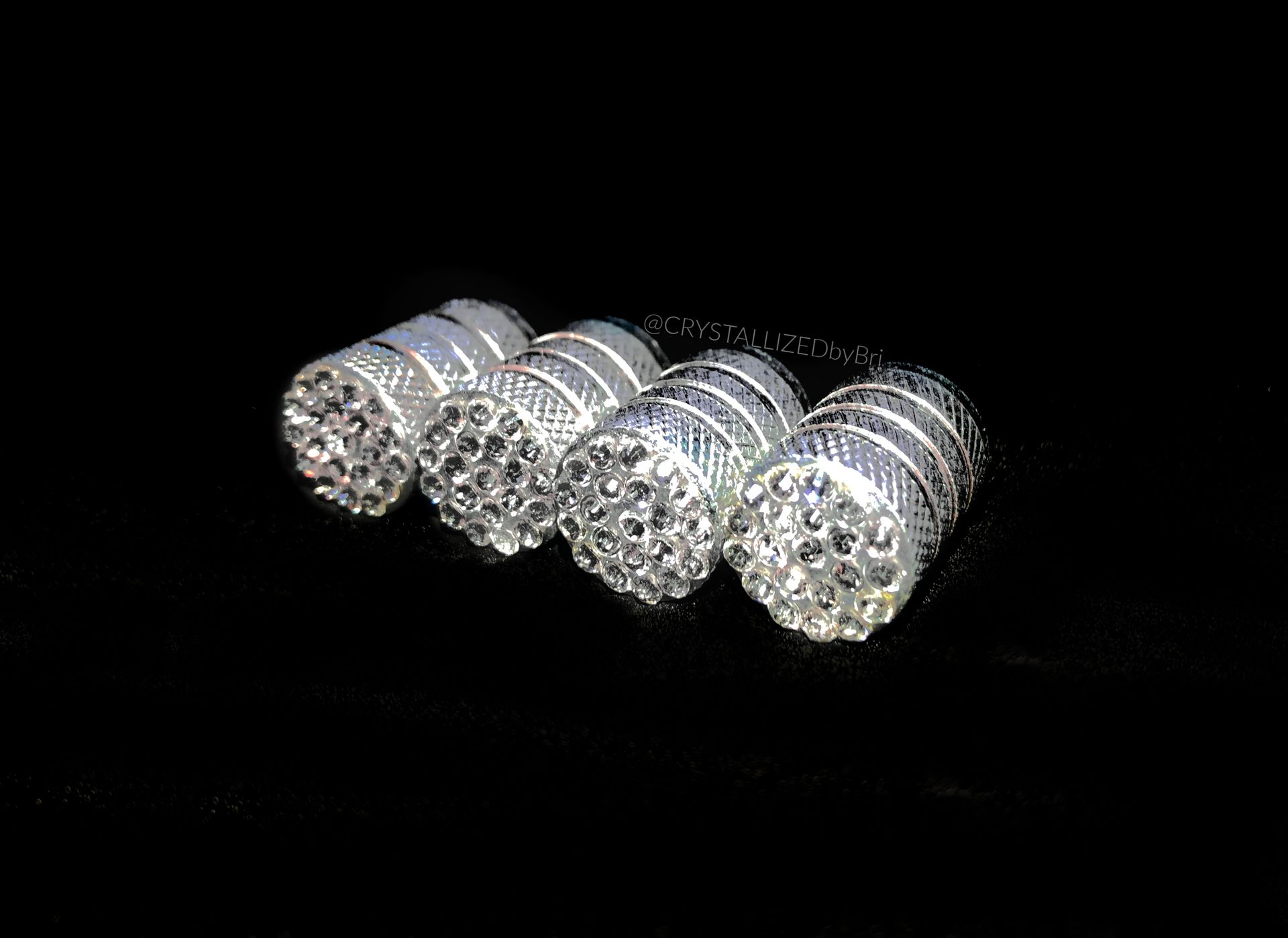 Custom Crystallized Valve Stem Caps Car Bling Genuine European Crystals Bedazzled 1