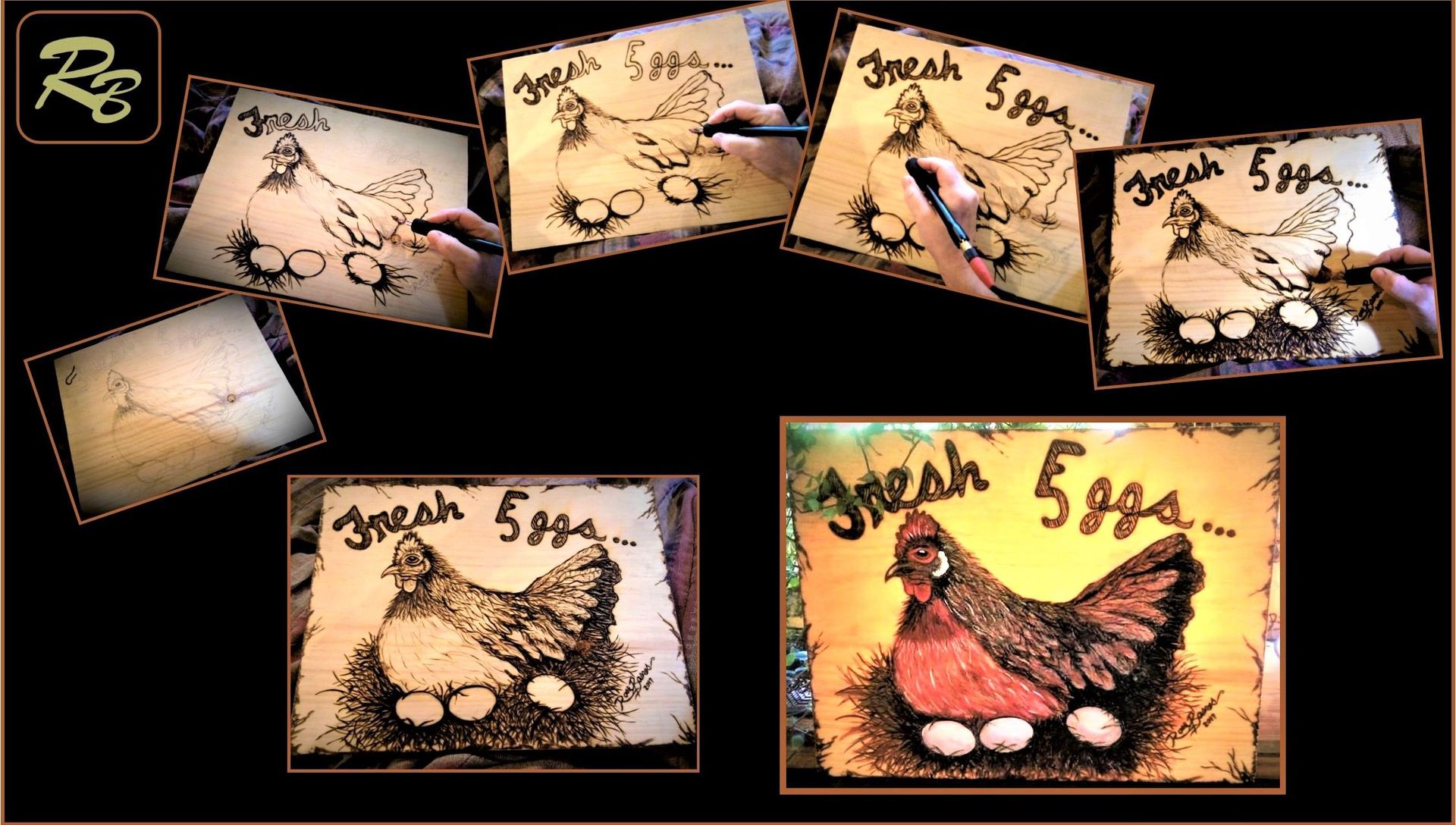 Wolf Art, Wolf Painting, Wildlife, Art, Custom Art. Mixed Media, Artistic Creations by Rose, Wood Burned, Painted, Hunter Gift 4 