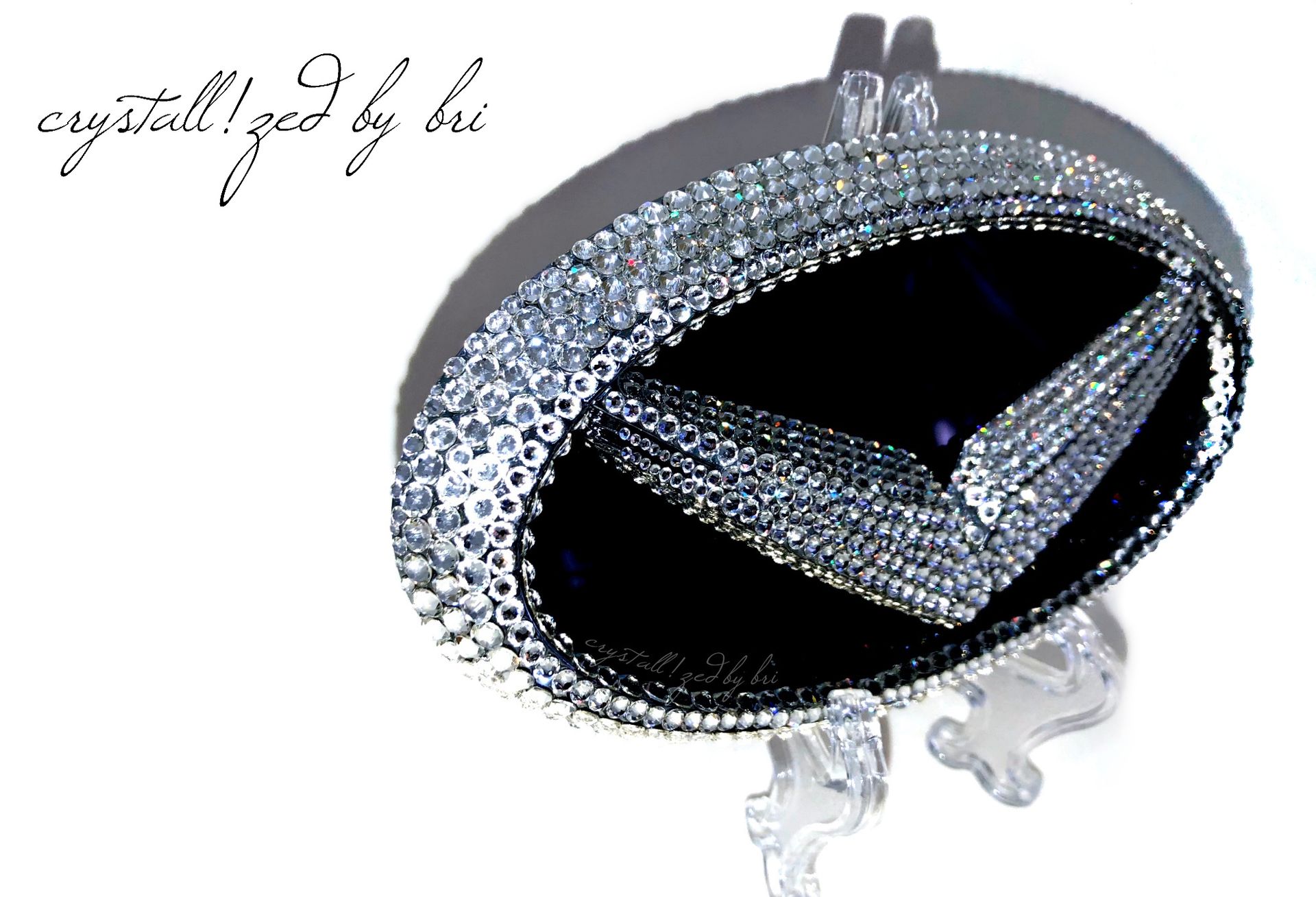Hyundai Veloster Crystallized Car Front Emblem Bling Genuine European Crystals Bedazzled 2
