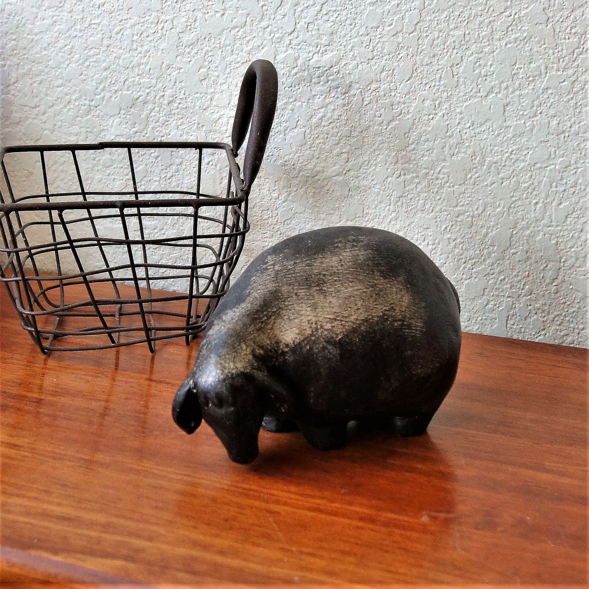 Rustic Black Sheep Figurine Primitive Sheep Farm Decor 6 