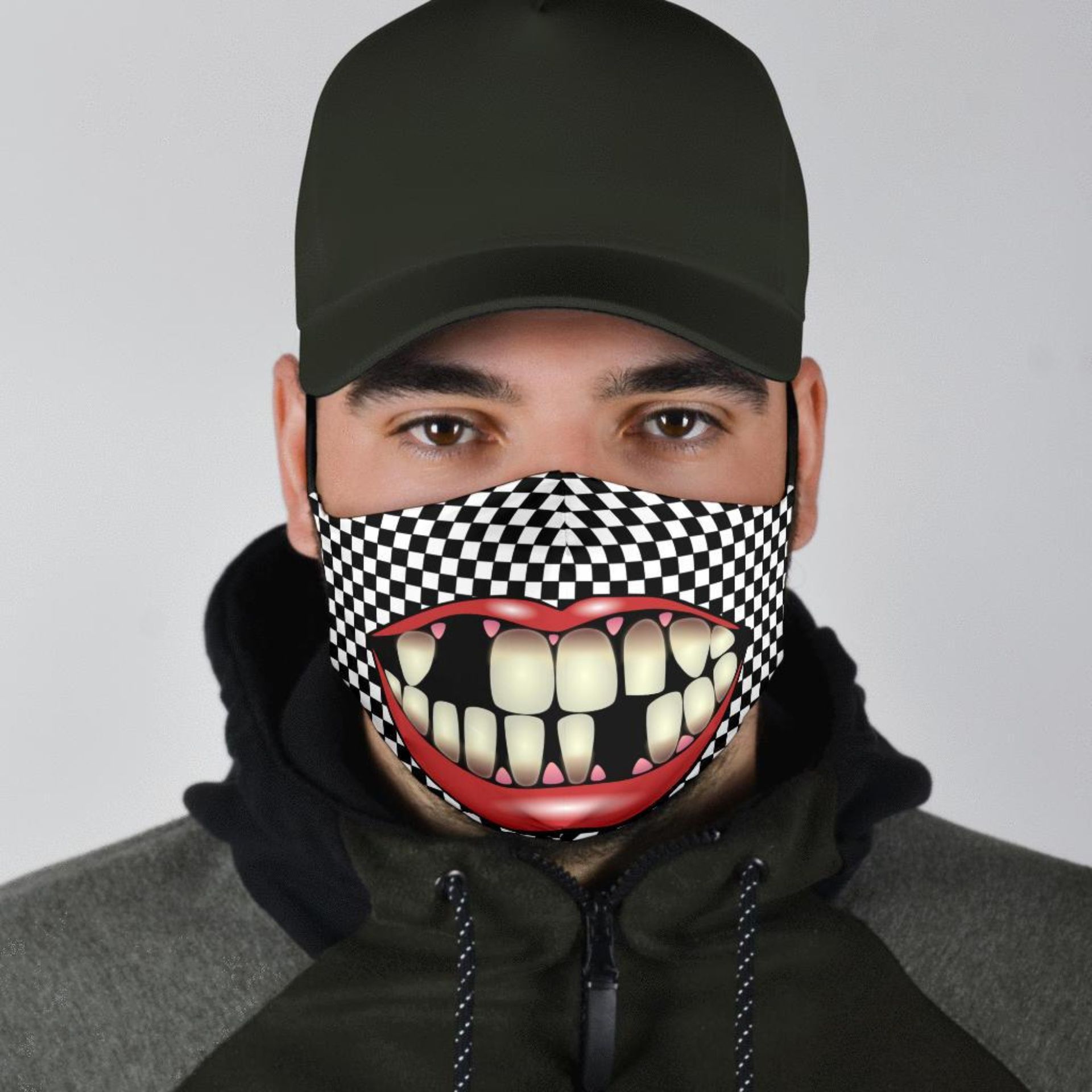Funny Adult Or Child Fabric Face Mask With 2 Free Filters Adjustable Straps 3 