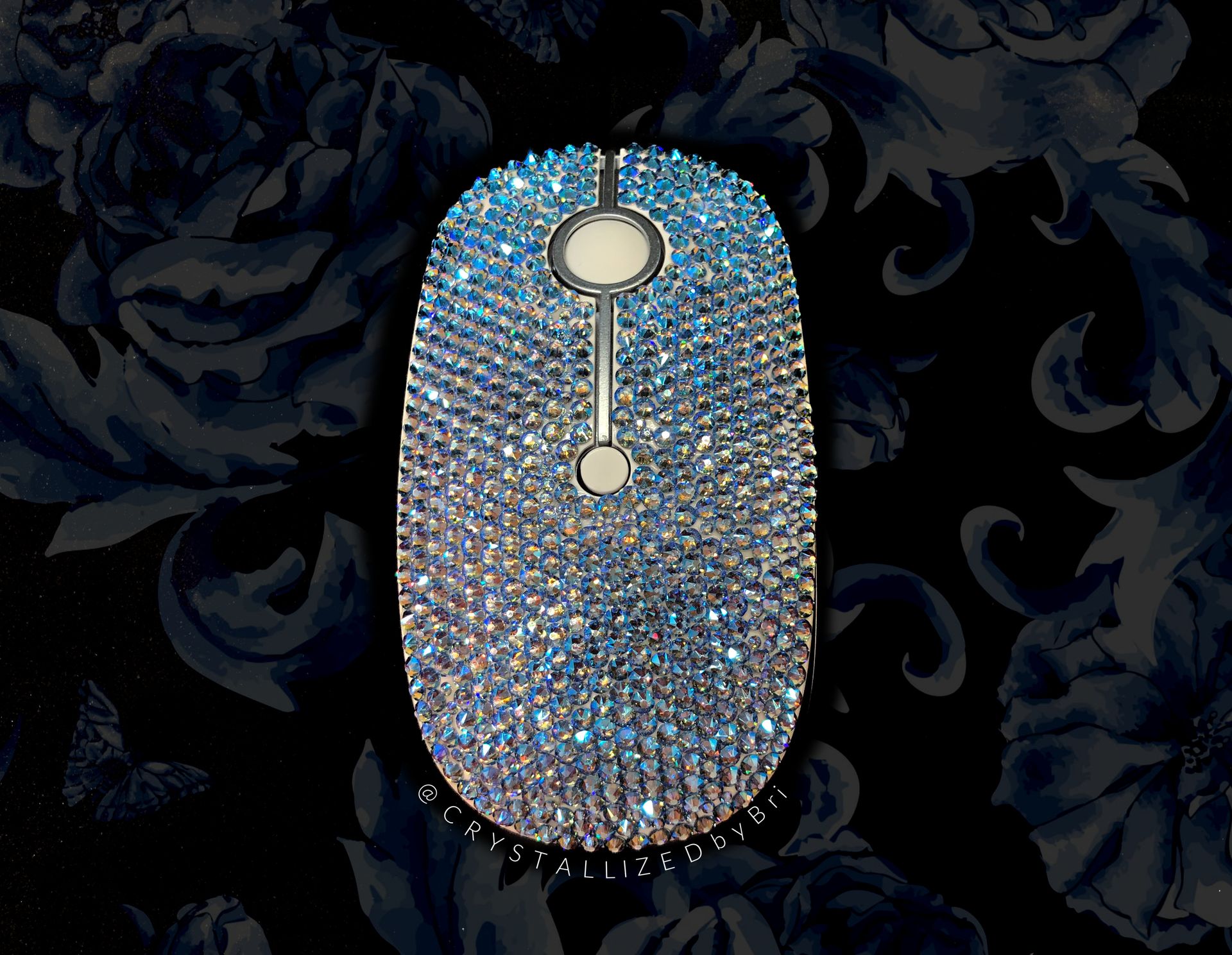 Crystallized Wireless Computer Mouse Usb Bling Bedazzled Genuine European Crystals 3